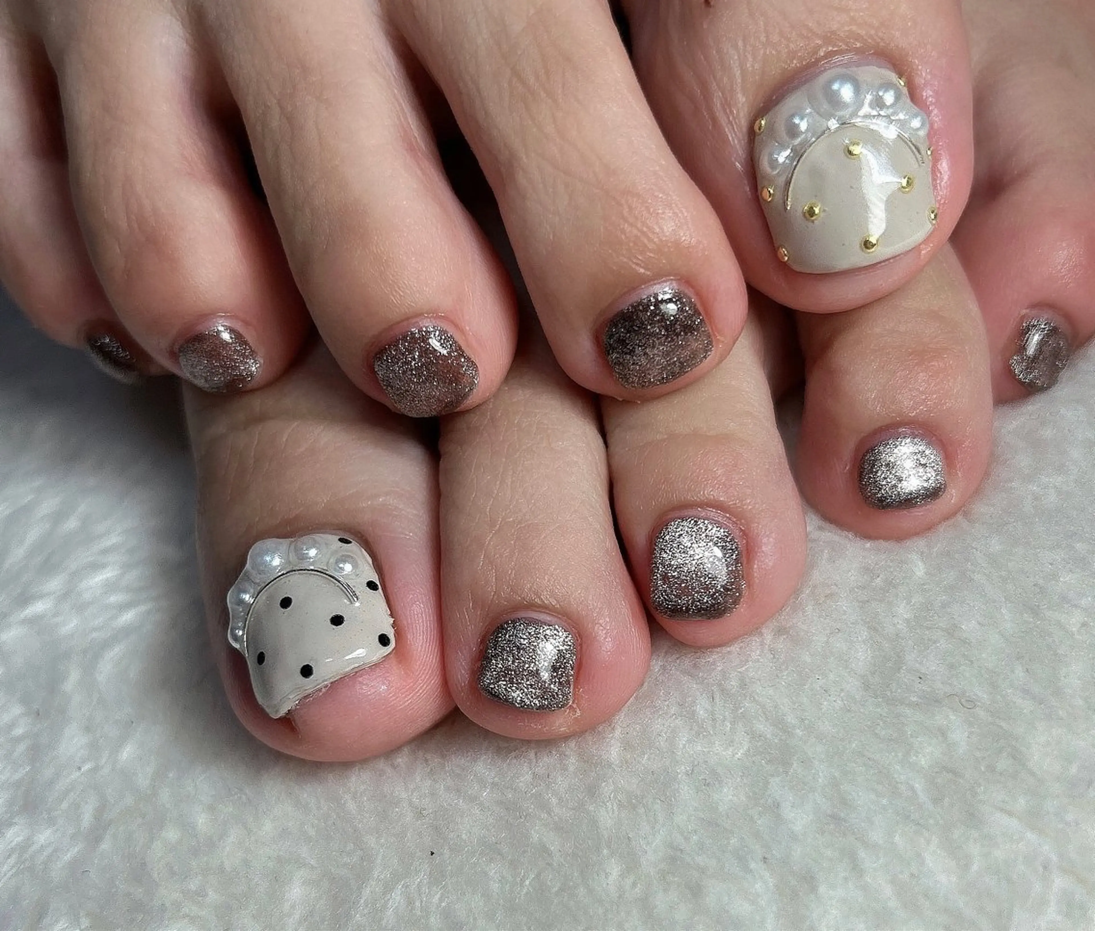 ネイル ドット マグネットネイル フットネイル reve あやののネイルデザイン