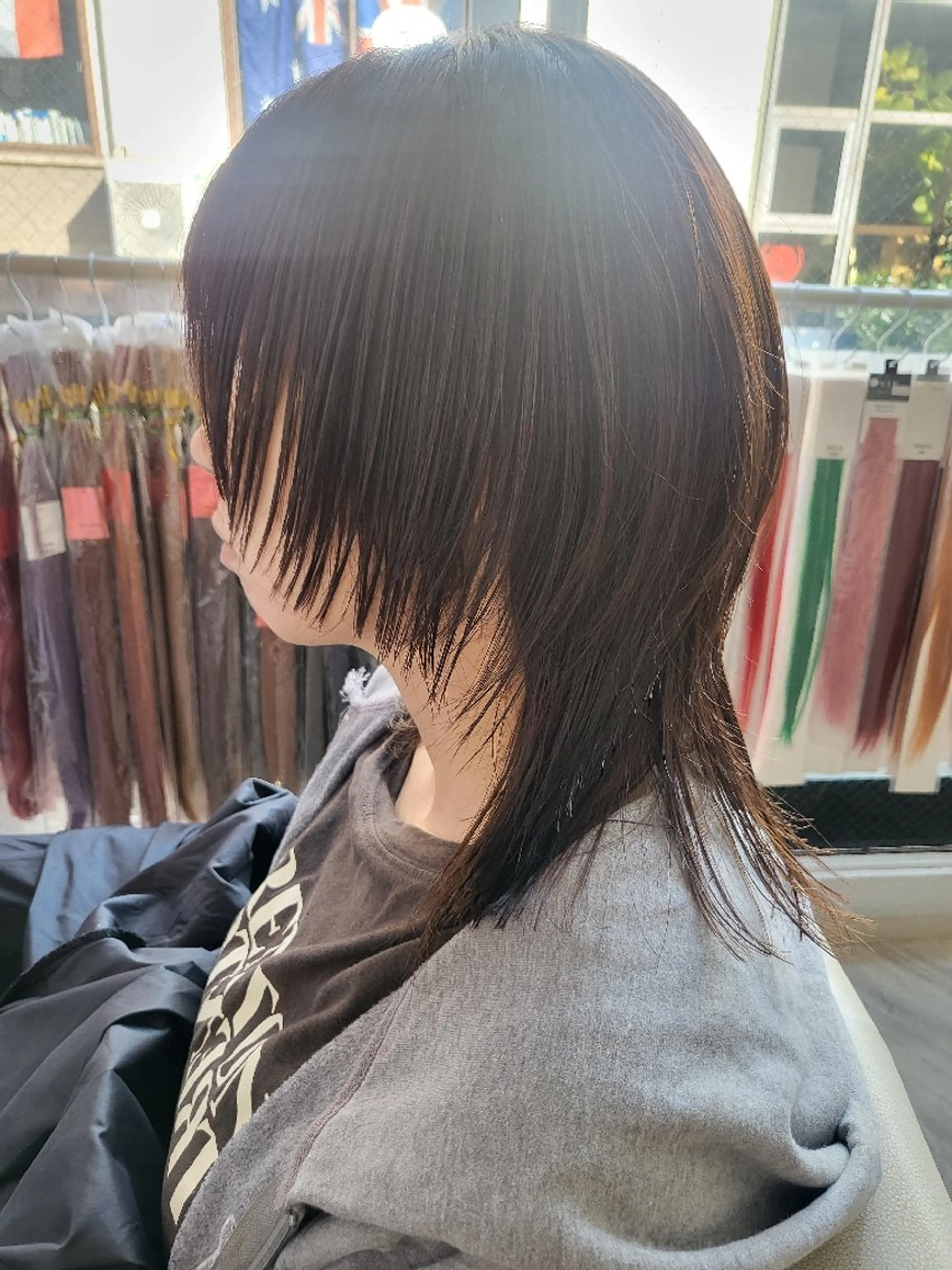 ミディアム カラー ヘアアレンジ ウルフカット ナカシマ  アユミのヘアスタイル