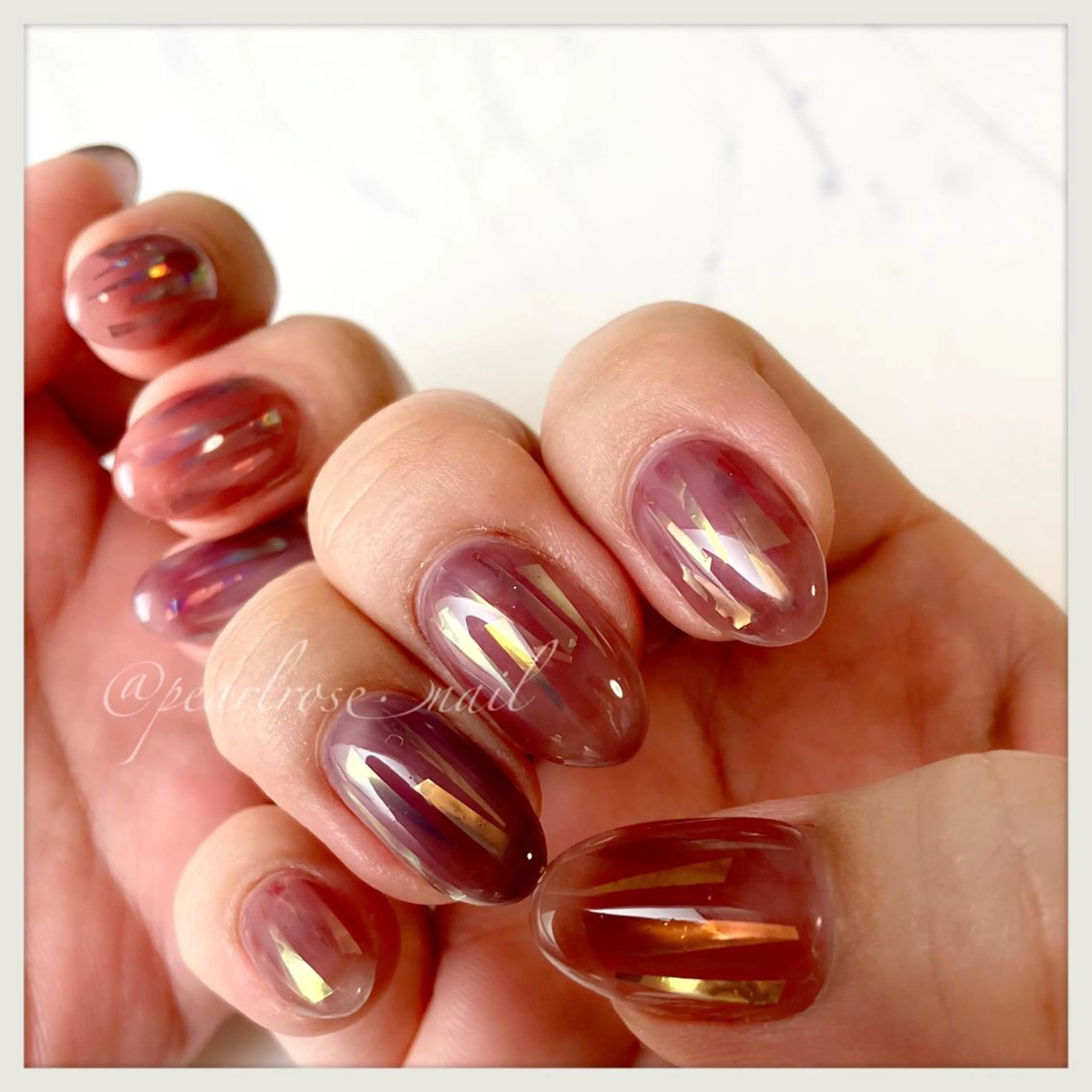 ネイル ハンドネイル Beauty salon Ryu・ange所属・PEARL ROSE パールローズのネイルデザイン