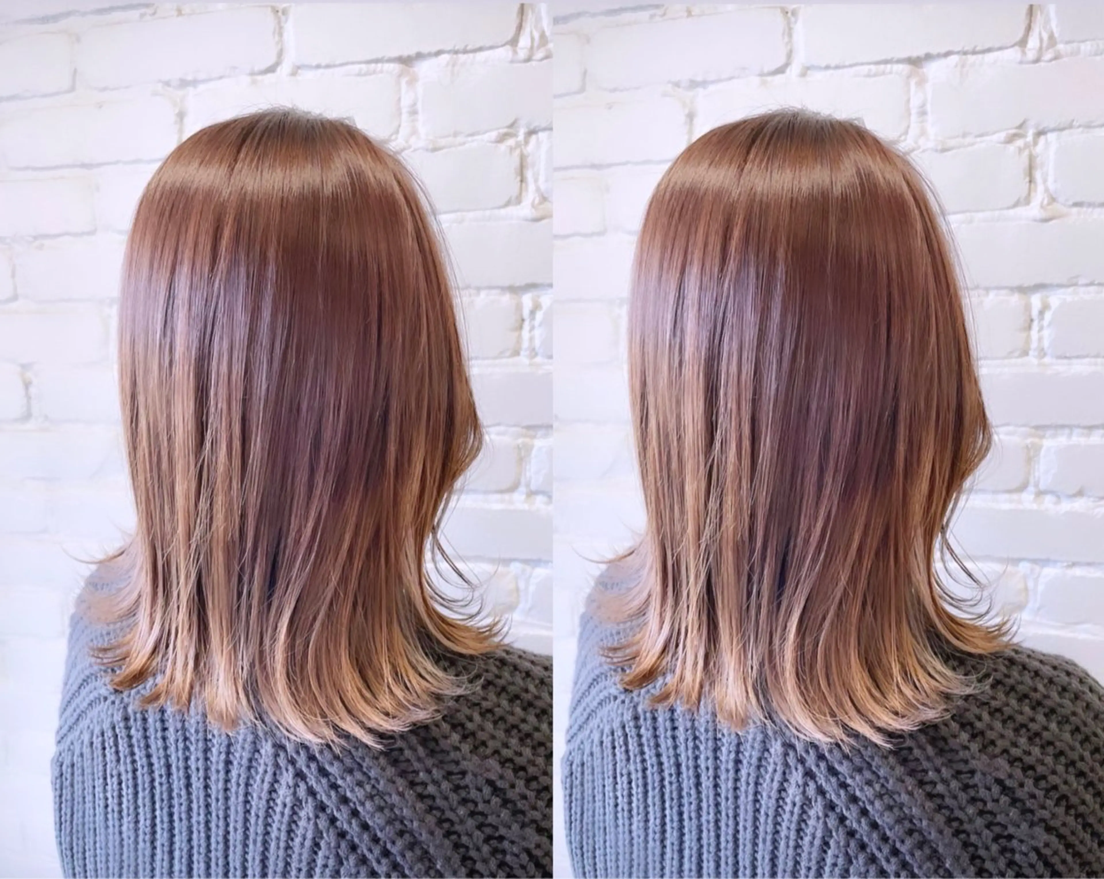 ミディアム カラー カット ヘアカラー トリートメント ヘアセット 名古屋/髪質改善/ 透明感SHIZUKAのヘアスタイル