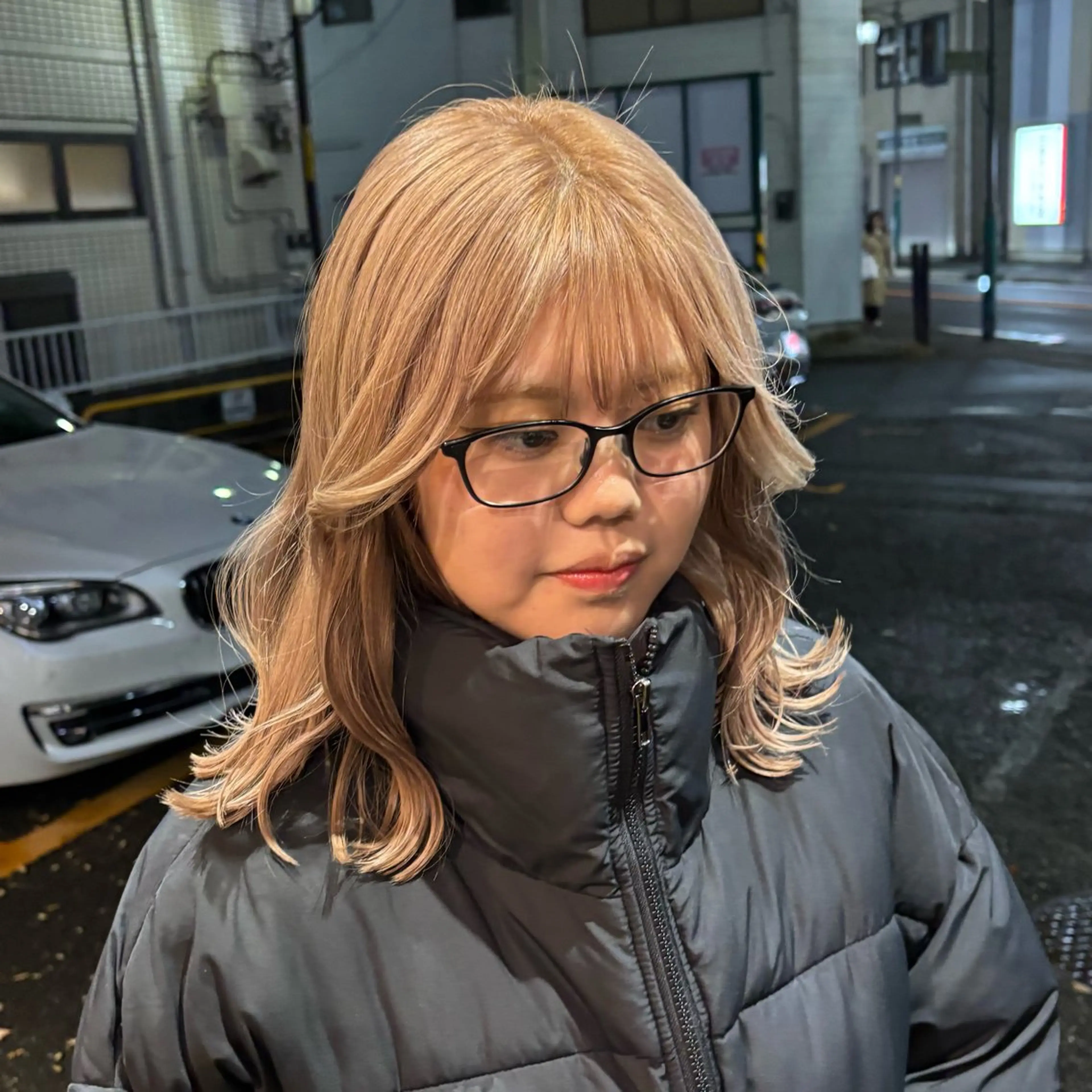 セミロング ヘアカラー 🎀ハイトーン/ 艶カラー/夕月🎀のヘアスタイル