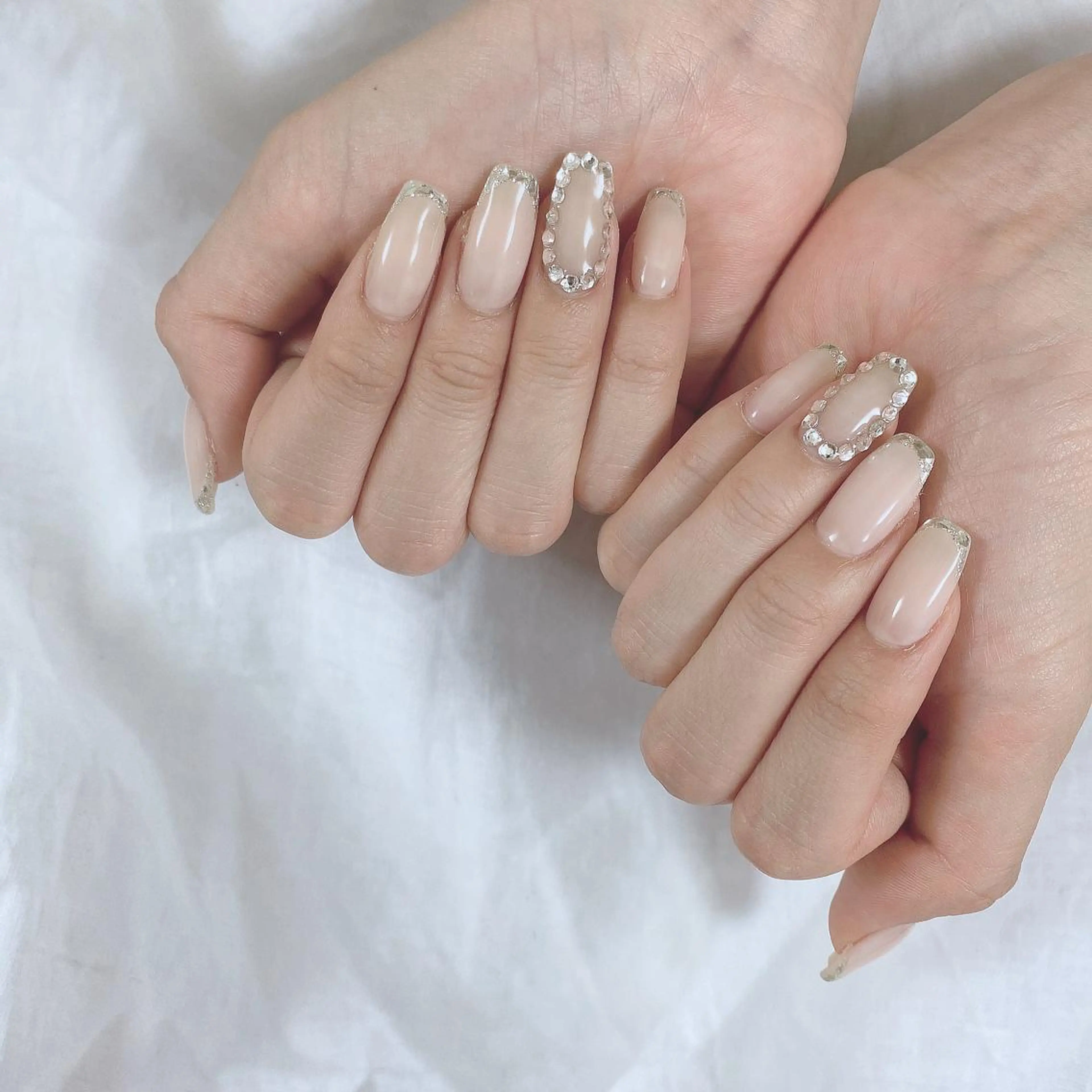 ネイル フレンチネイル ガラスフレンチ SOL NAILのネイルデザイン