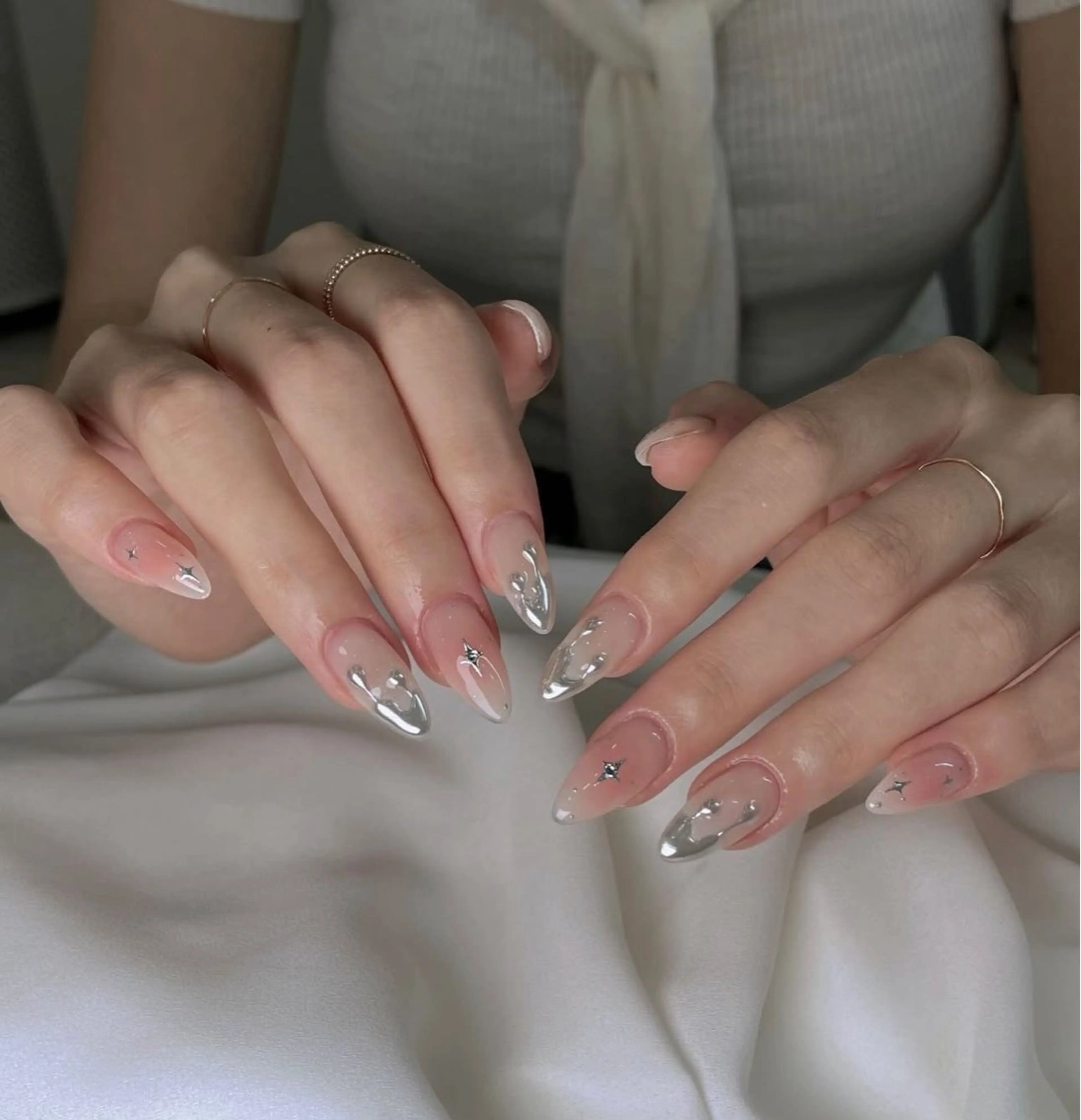 ネイル チークネイル フットネイル フレンチネイル グラデーション 韓国ネイル Ribbonnail salonのネイルデザイン