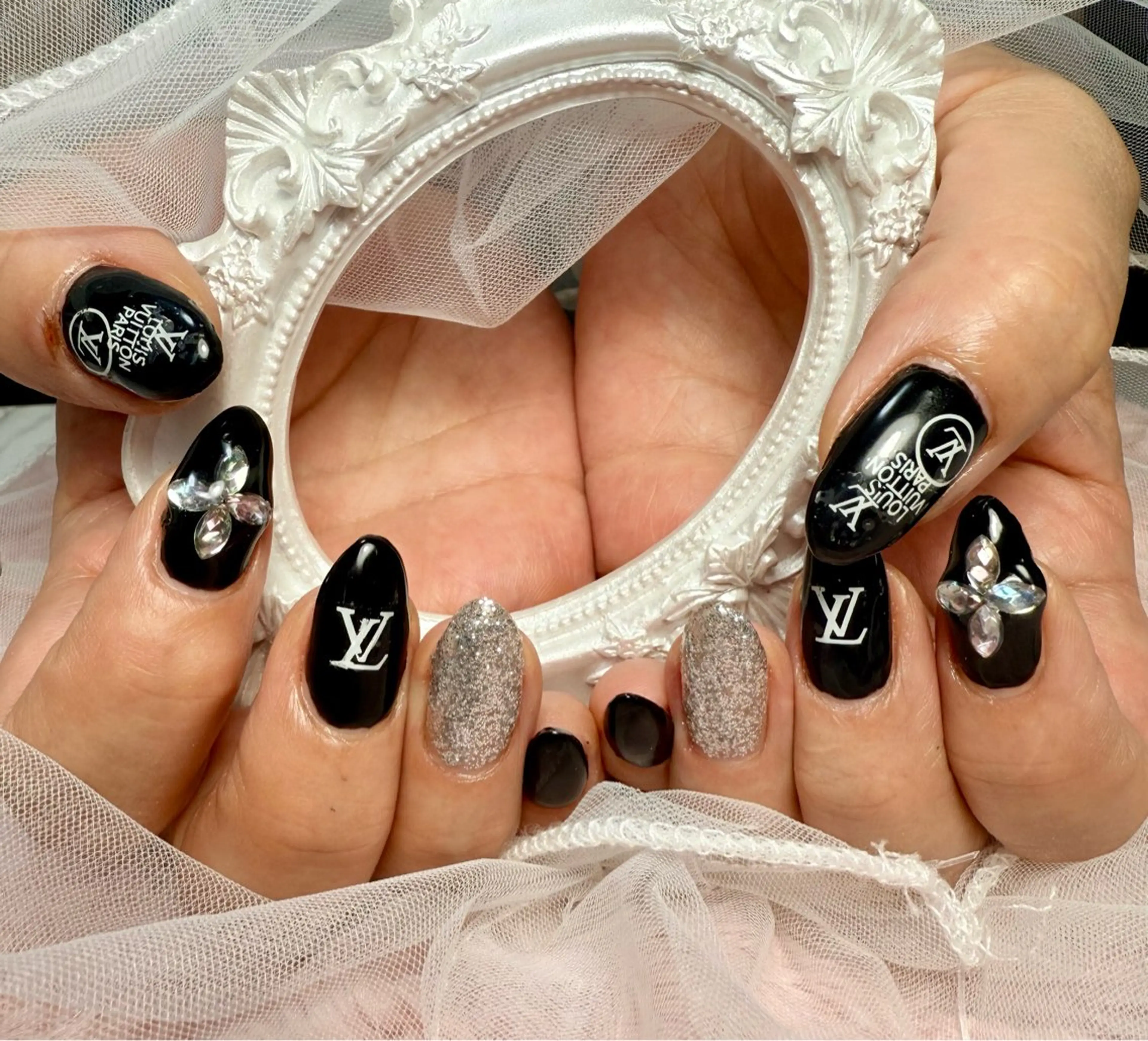 ネイル アートネイル チークネイル フレンチネイル ガラスフレンチ 氷ネイル・うるうるネイル M.N_ nailのネイルデザイン