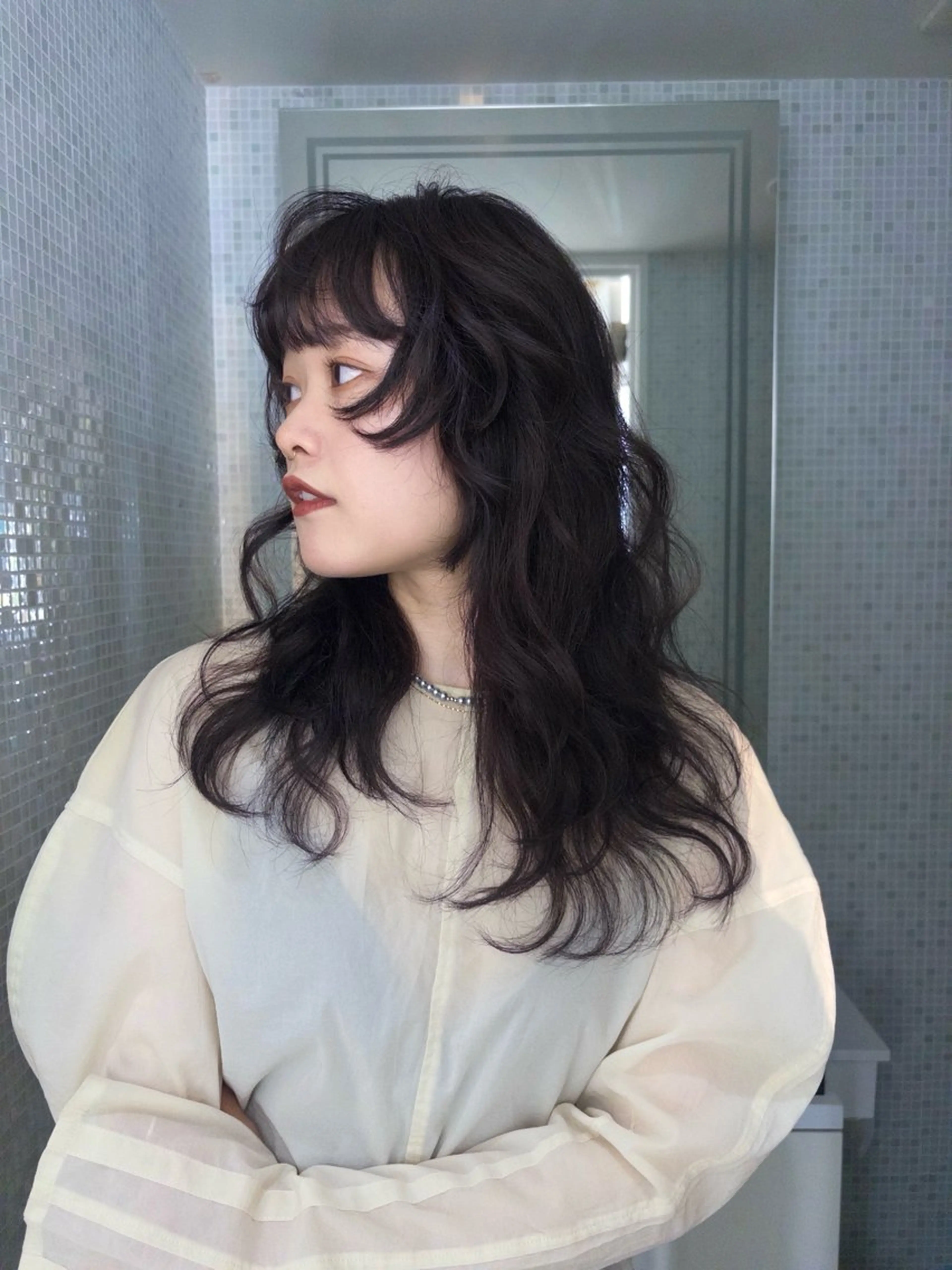 ロング カラー ヘアアレンジ ニュアンスカラー🧶 nanacoのヘアスタイル