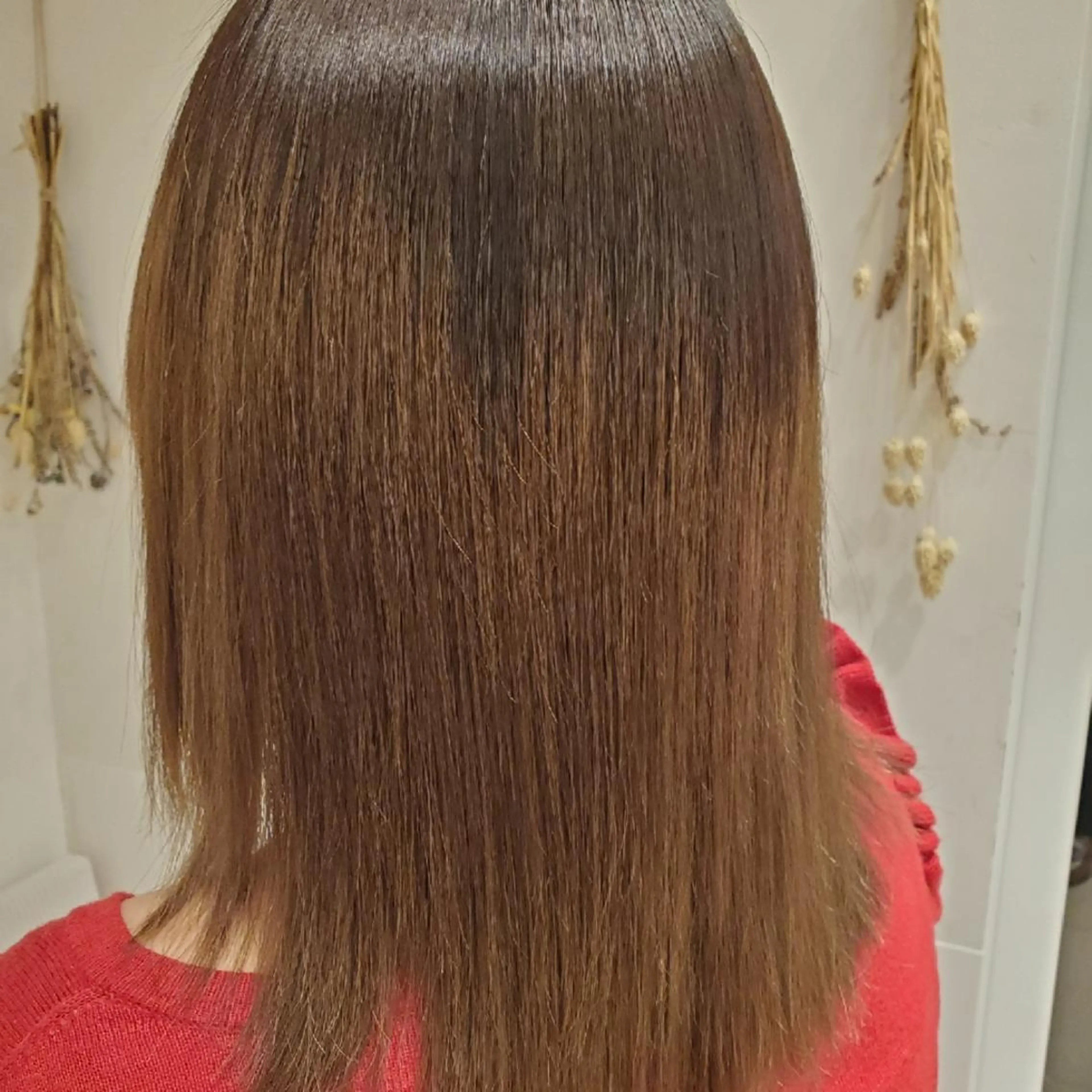 ミディアム 髪質改善 縮毛矯正 韓国レイヤー／髪質 改善カラー/れんのヘアスタイル