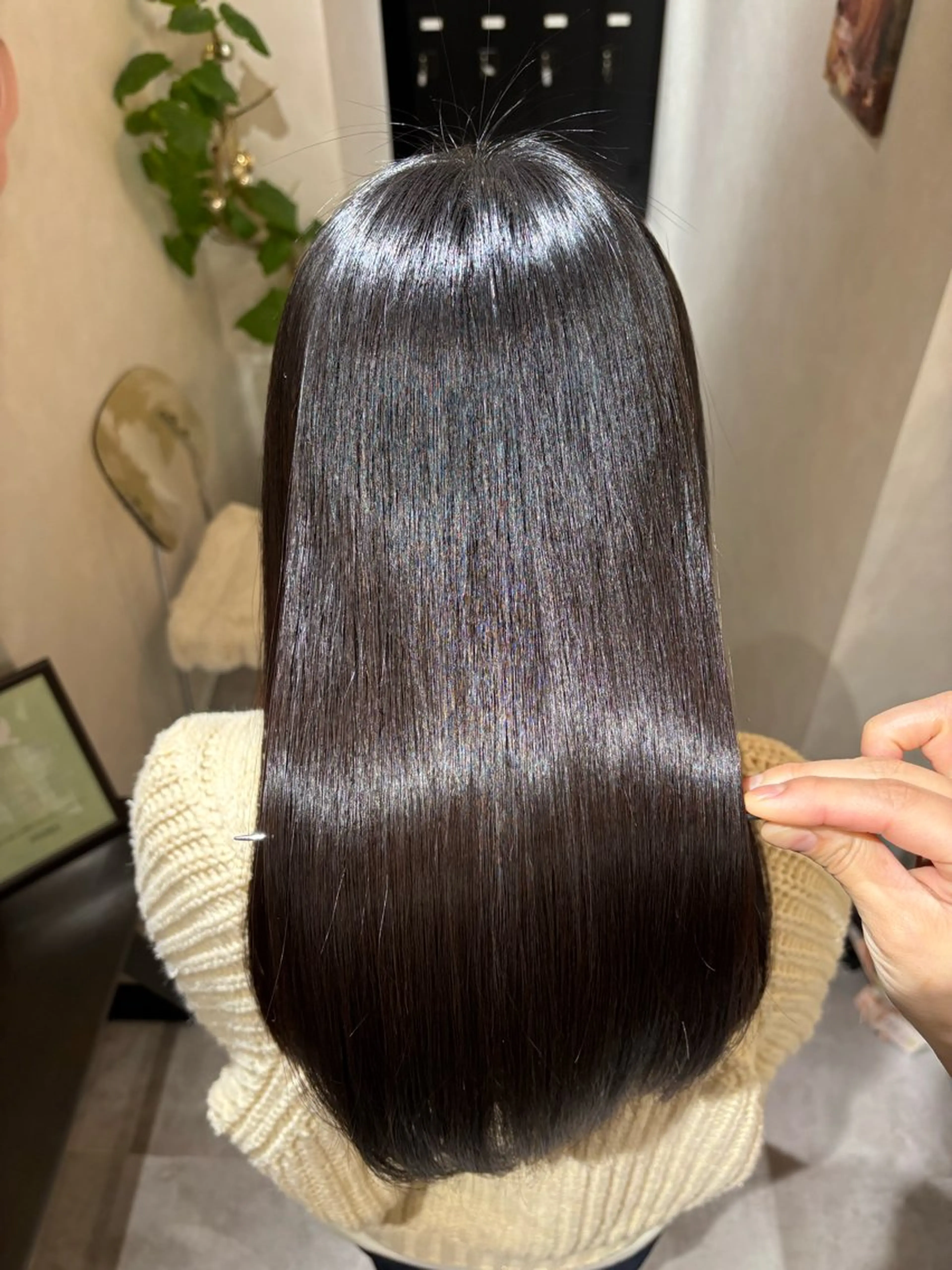 自然で柔らかい縮毛矯正✨️➕質感トリートメントの写真