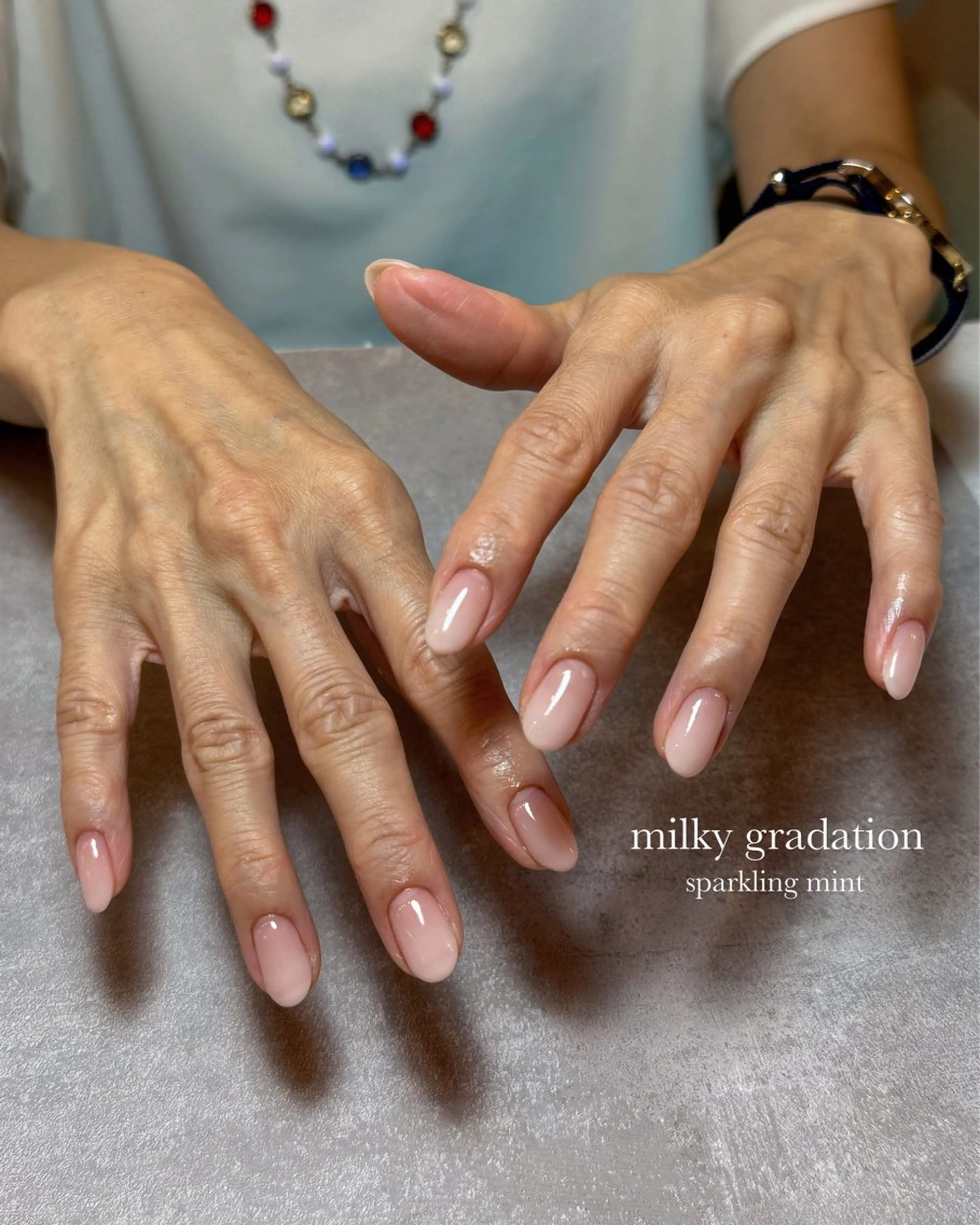 ネイル グラデーション sparkling mint【スパークリングミント】所属・natsuki 🎀💎モデル様募集のネイルデザイン