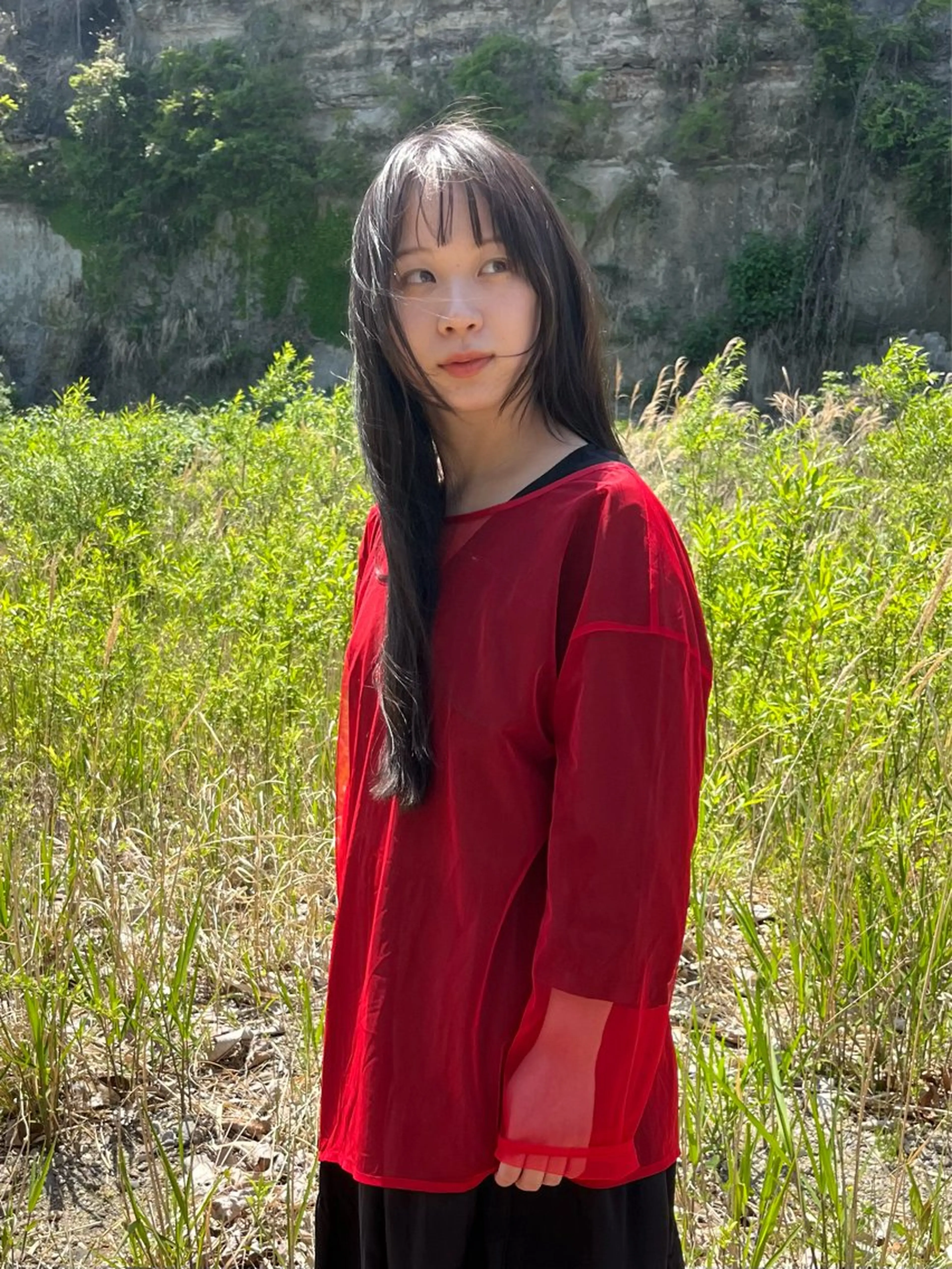 セミロング 加藤 瑠彩のヘアスタイル