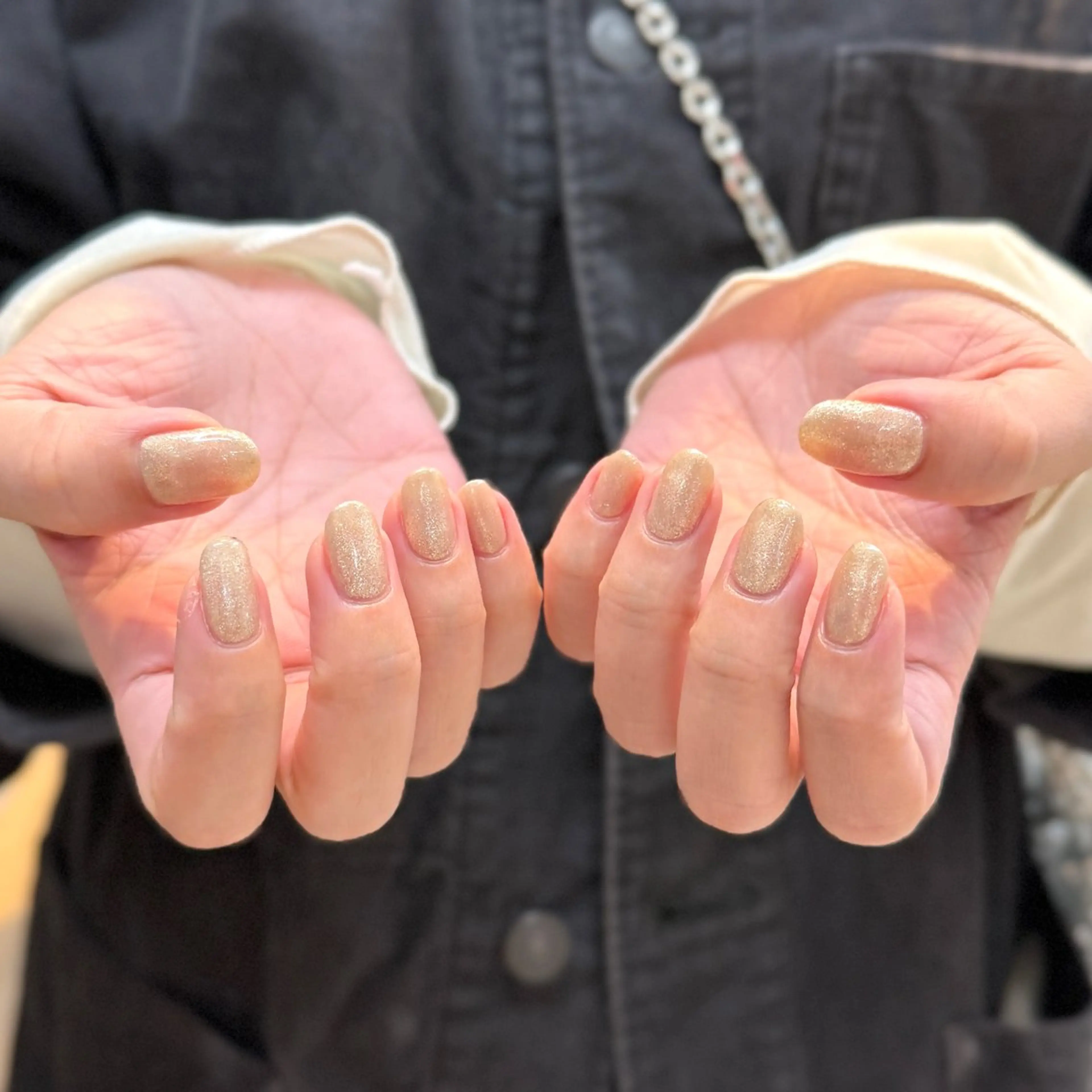 ネイル ブラウン ゴールド ラメ(グリッター) シルバー k.saki nailのネイルデザイン