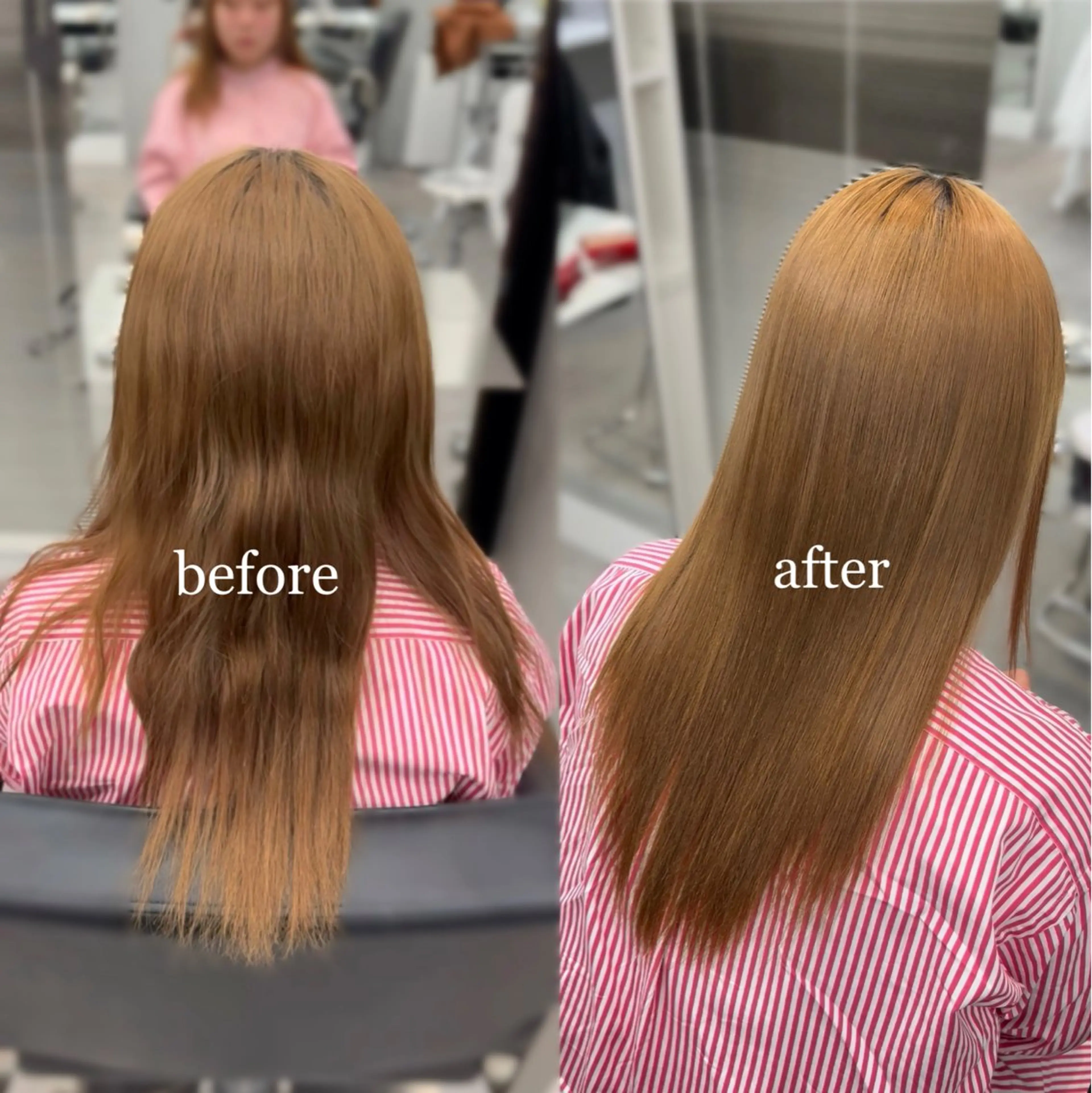 ロング パーマ 縮毛矯正 ストレートパーマ 縮毛矯正 ブリーチ矯正/ ブリーチ特化mikaのヘアスタイル