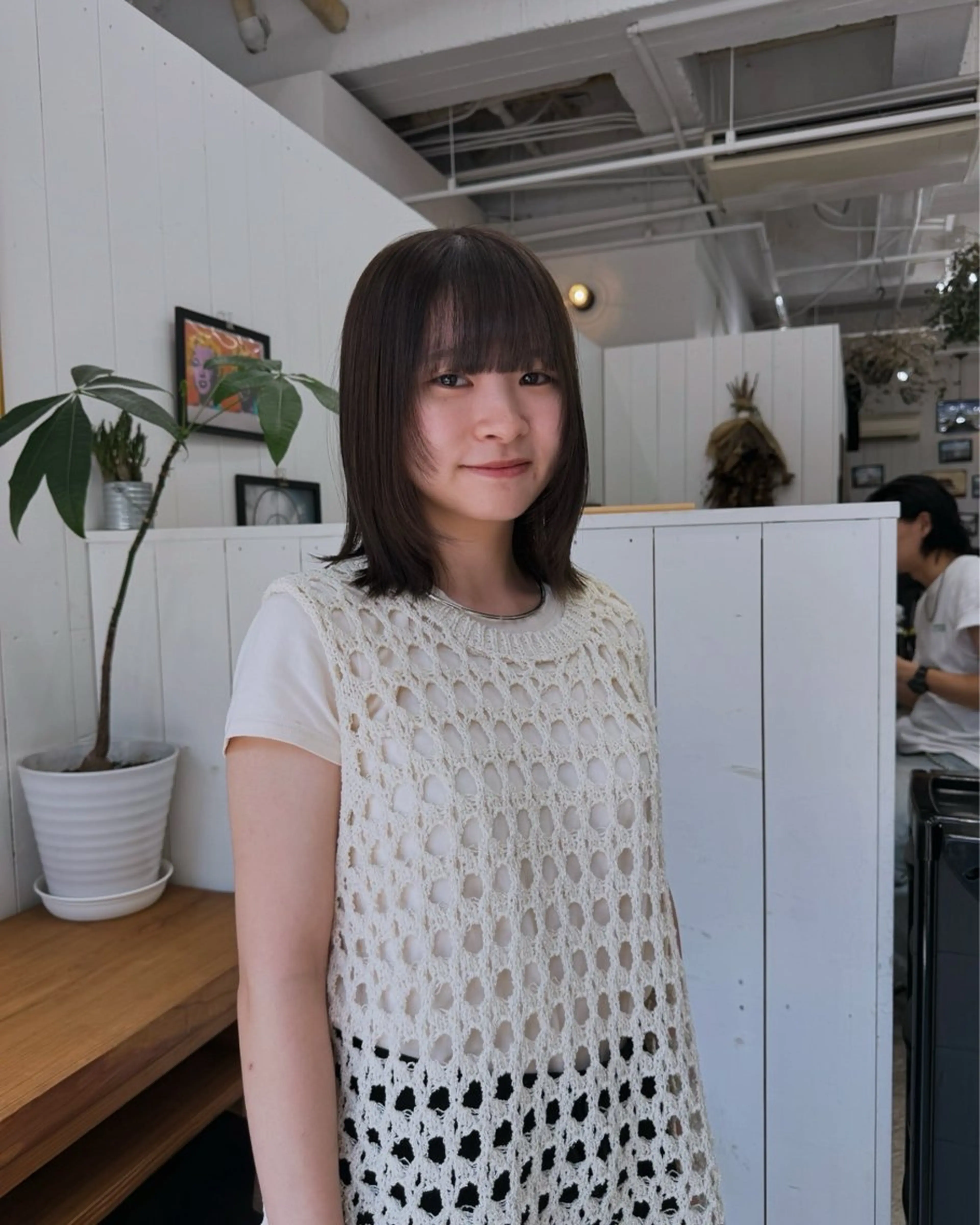 ミディアム 顔まわりレイヤー 顔周りカット レイヤーカット カット トリートメント じゅんな VENICE/船橋駅のヘアスタイル