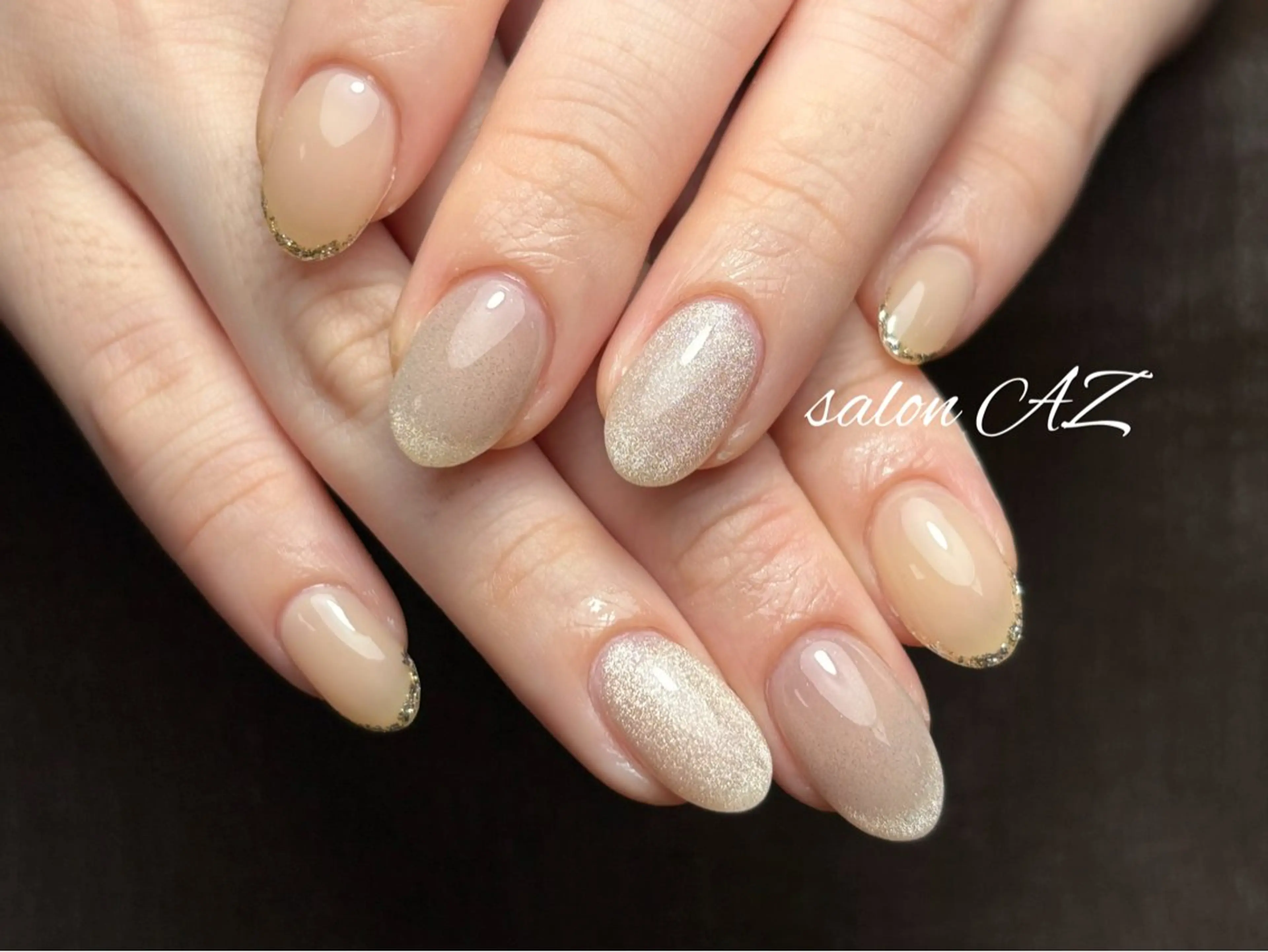 ネイル アートネイル 長さ出し フットネイル フレンチネイル ジェルネイル ハンドネイル salon AZのネイルデザイン