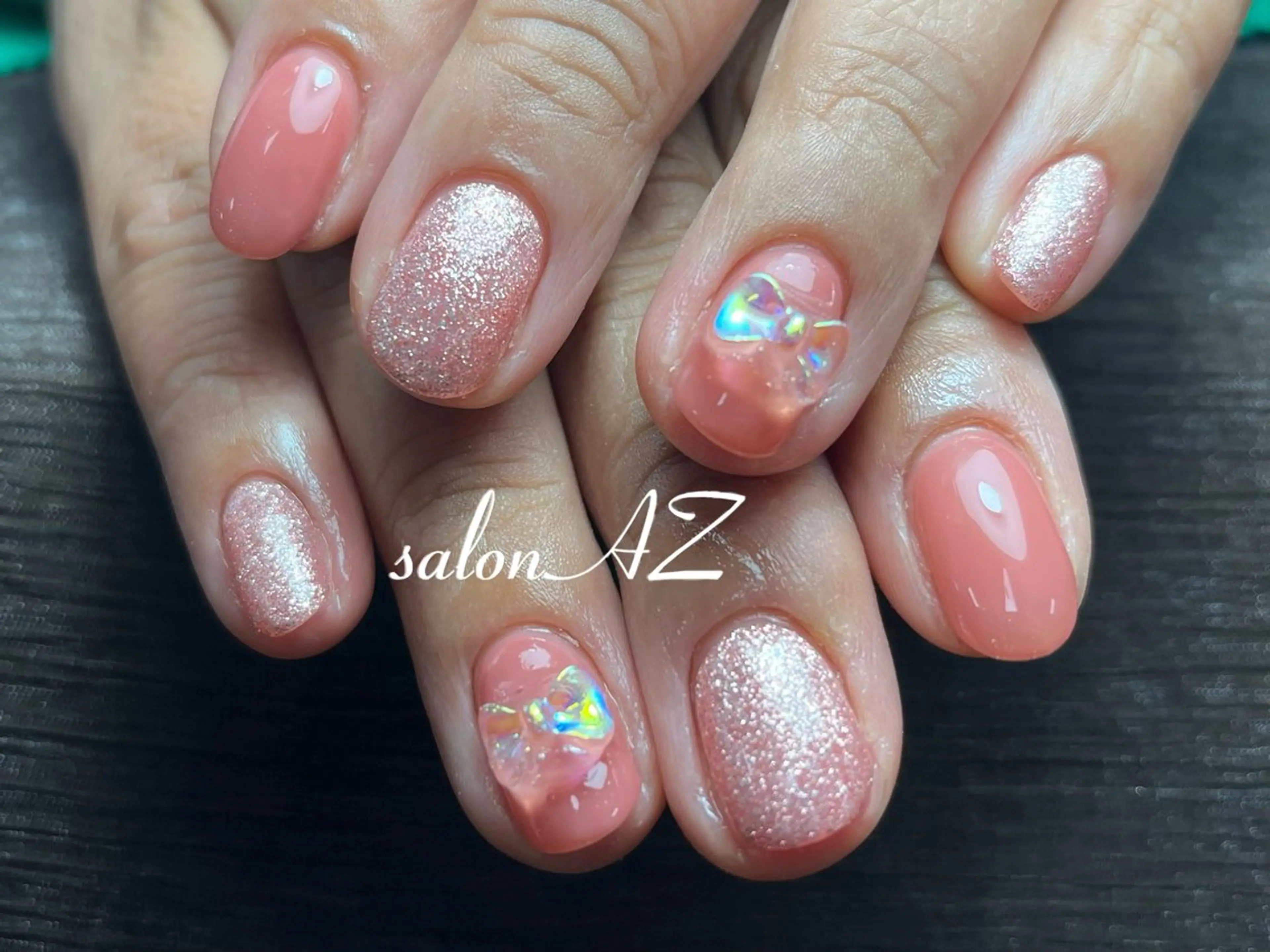 ネイル 桜ネイル 長さ出し フットネイル フレンチネイル ジェルネイル salon AZのネイルデザイン