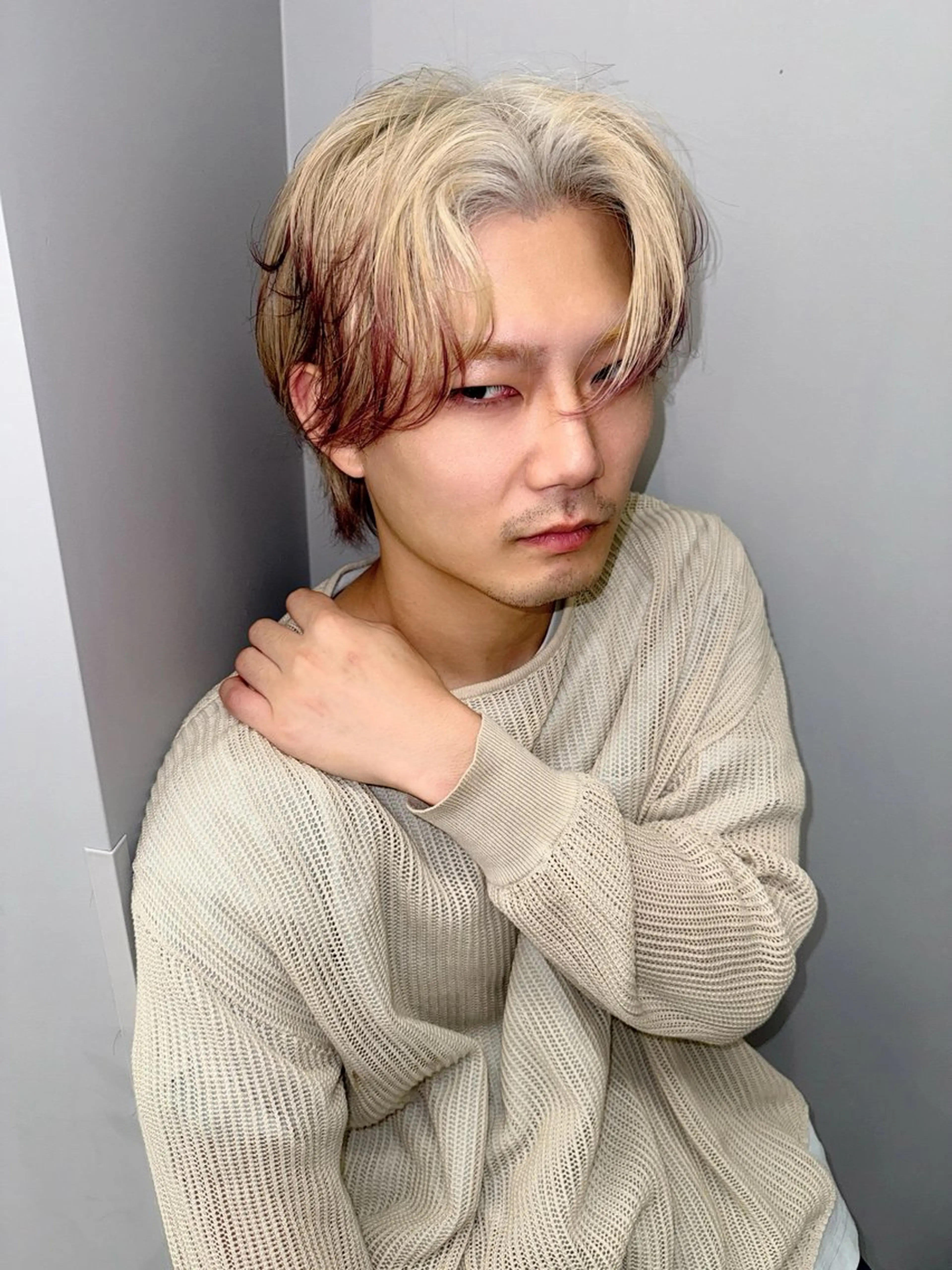 カラー メンズ デザインカラー 艶 ケアブリーチ 🎀🩵RISAのヘアスタイル