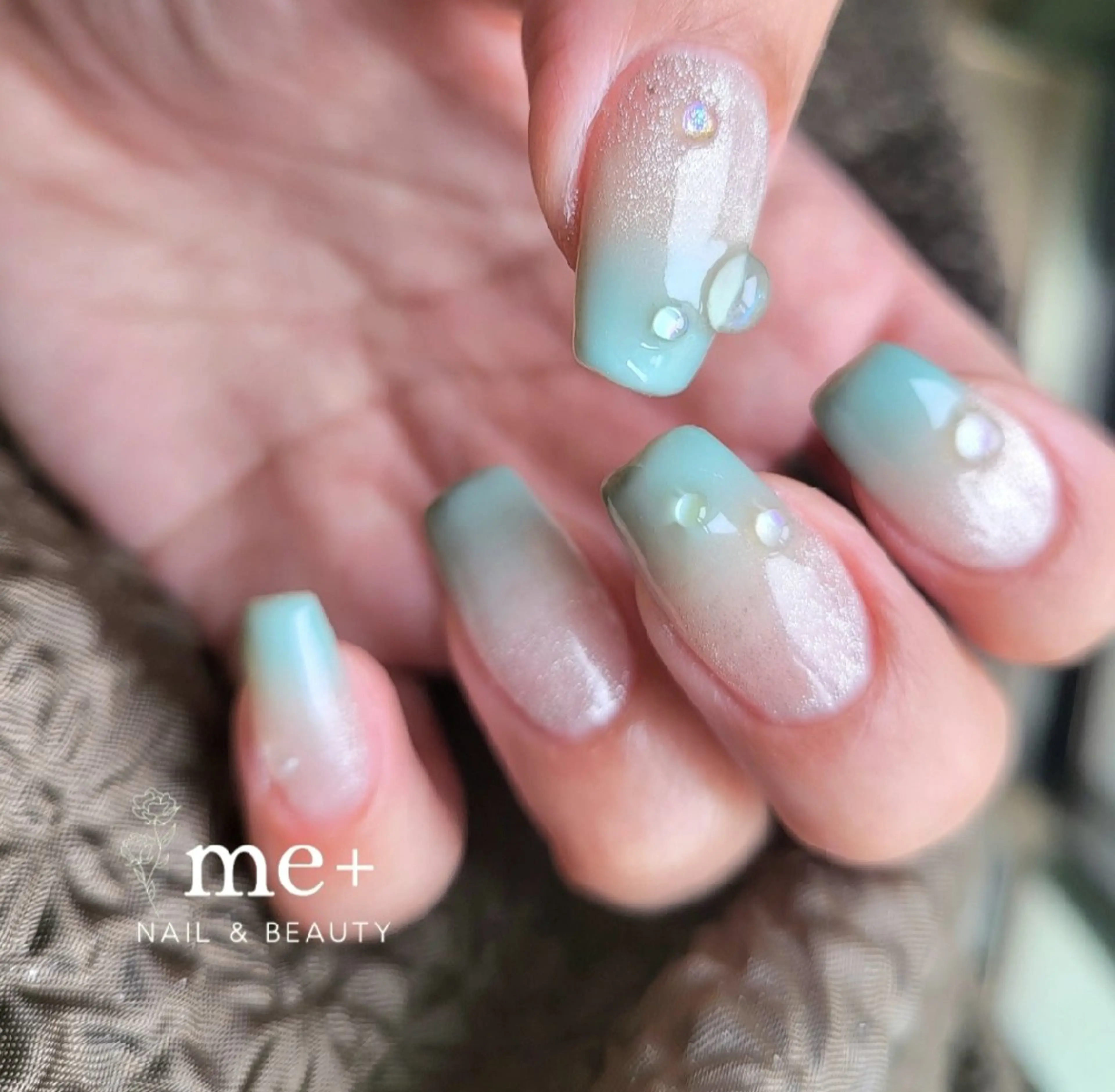 【モニター価格】アクリル長さだし+シンプルアート(オフなし)の写真