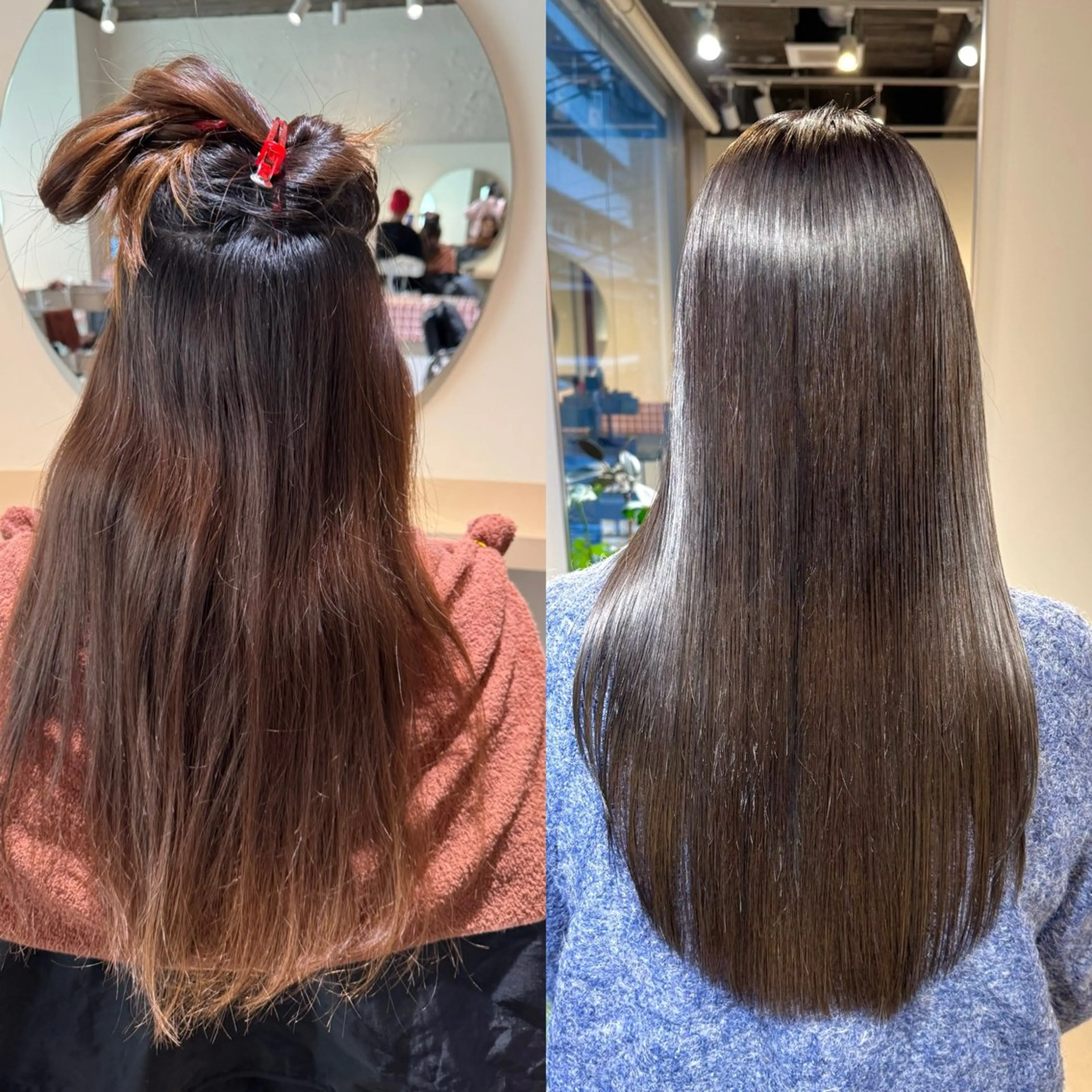 ロング カラー 切りっぱなしボブ ショートボブ アッシュ ベージュカラー グレージュ eto所属・髪質改善スペシャリス ト長尾勇弥/梅田中津のヘアスタイル