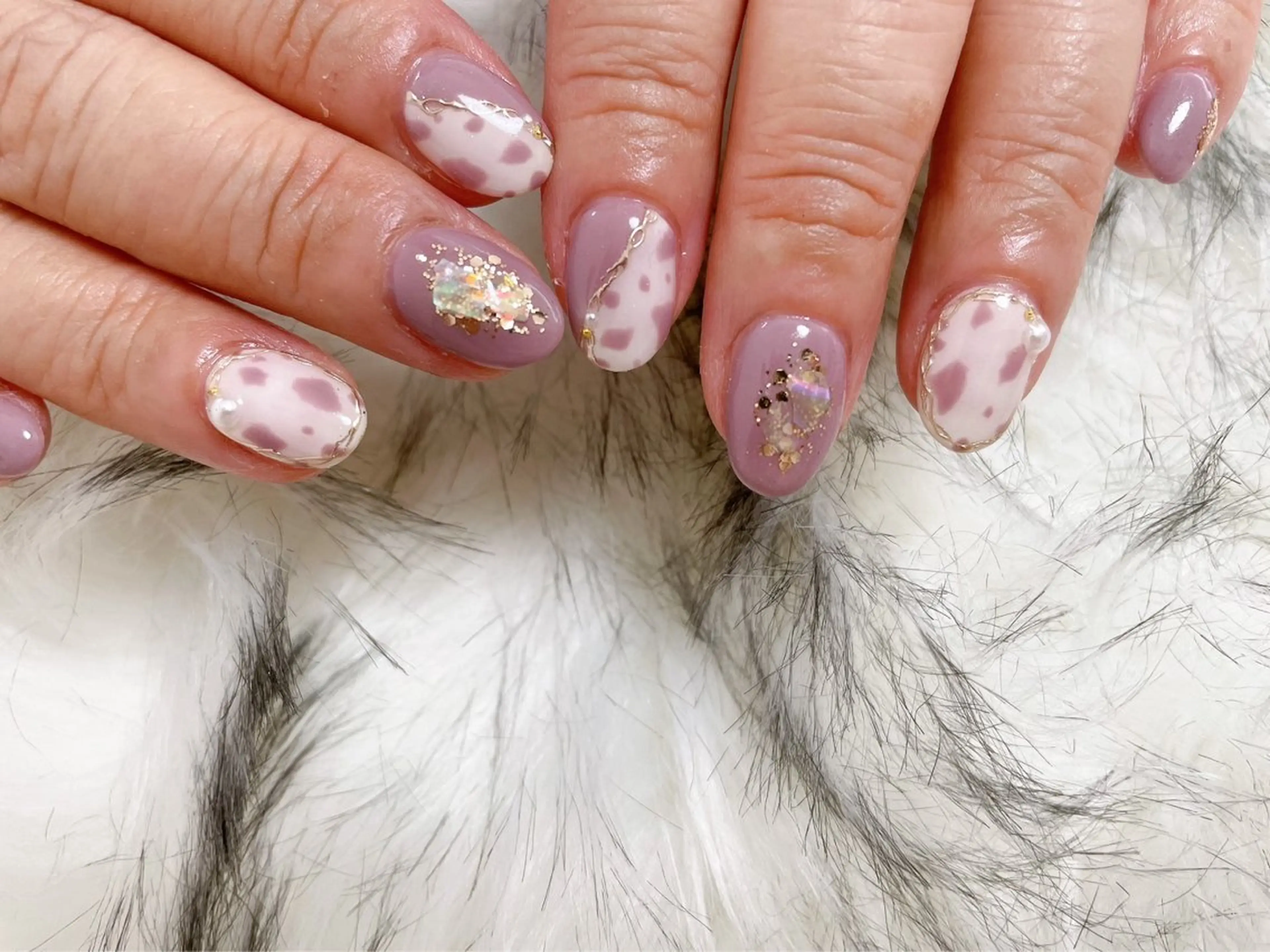 ネイル アニマル柄 ジェルネイル パラジェル ピンク シンプルネイル kiki nail たまプラーザのネイルデザイン