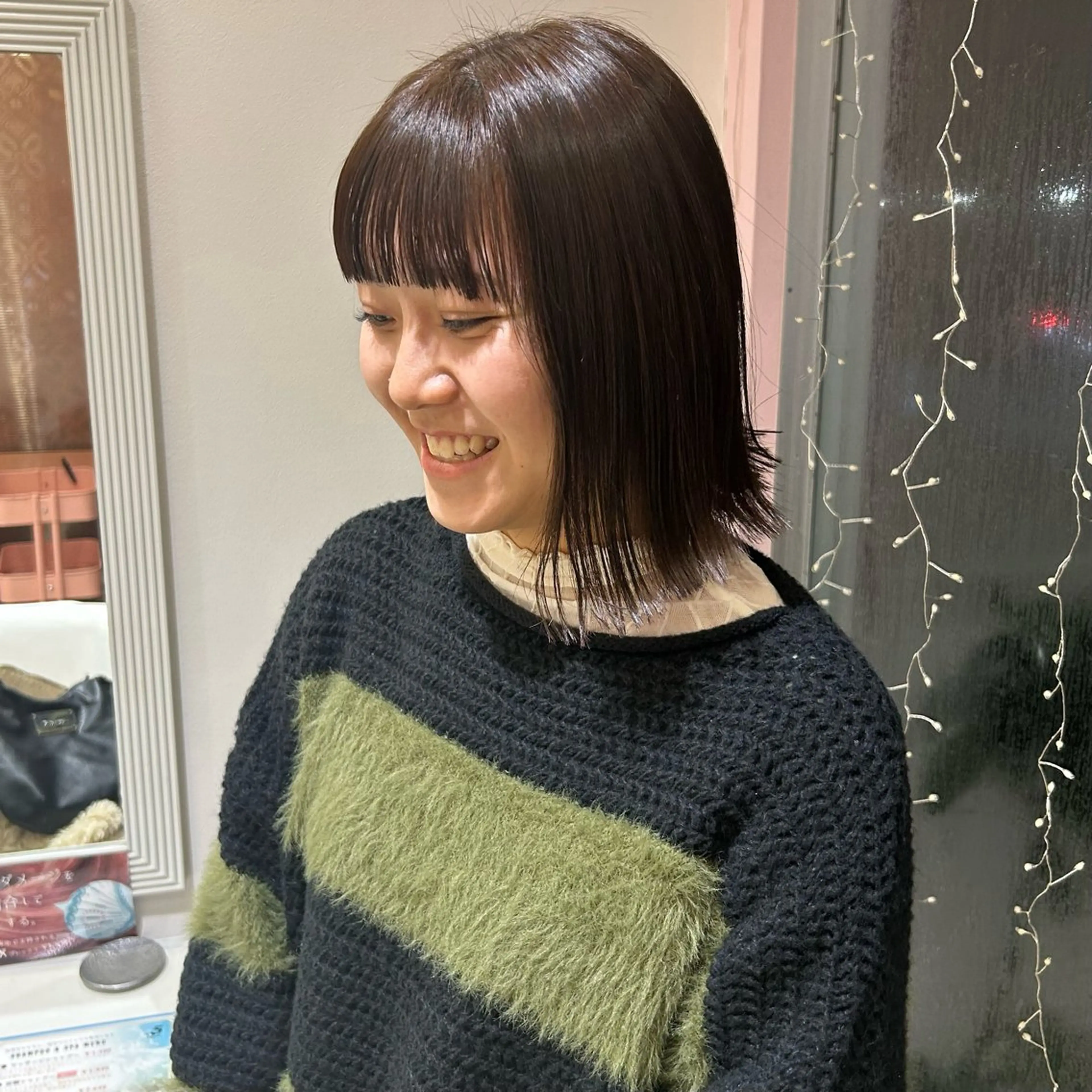 ミディアム カラー カット ヘアカラー トリートメント 💙ルル💙 ハイトーン/レイヤーのヘアスタイル