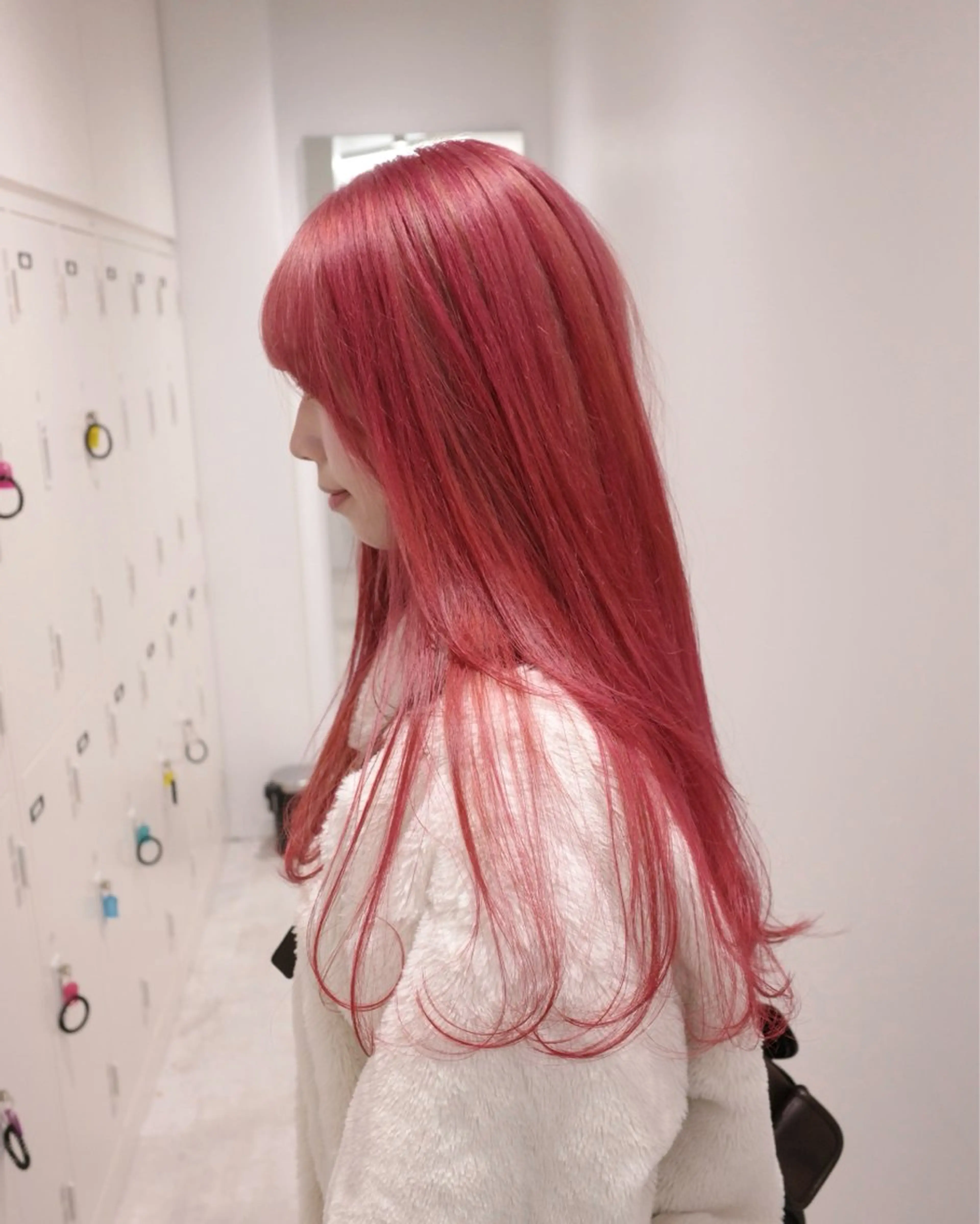 ロング カラー ピンクカラー ヘアカラー トリートメント 透明感ハイトーン特化 /ケアブリーチ/莉駒のヘアスタイル
