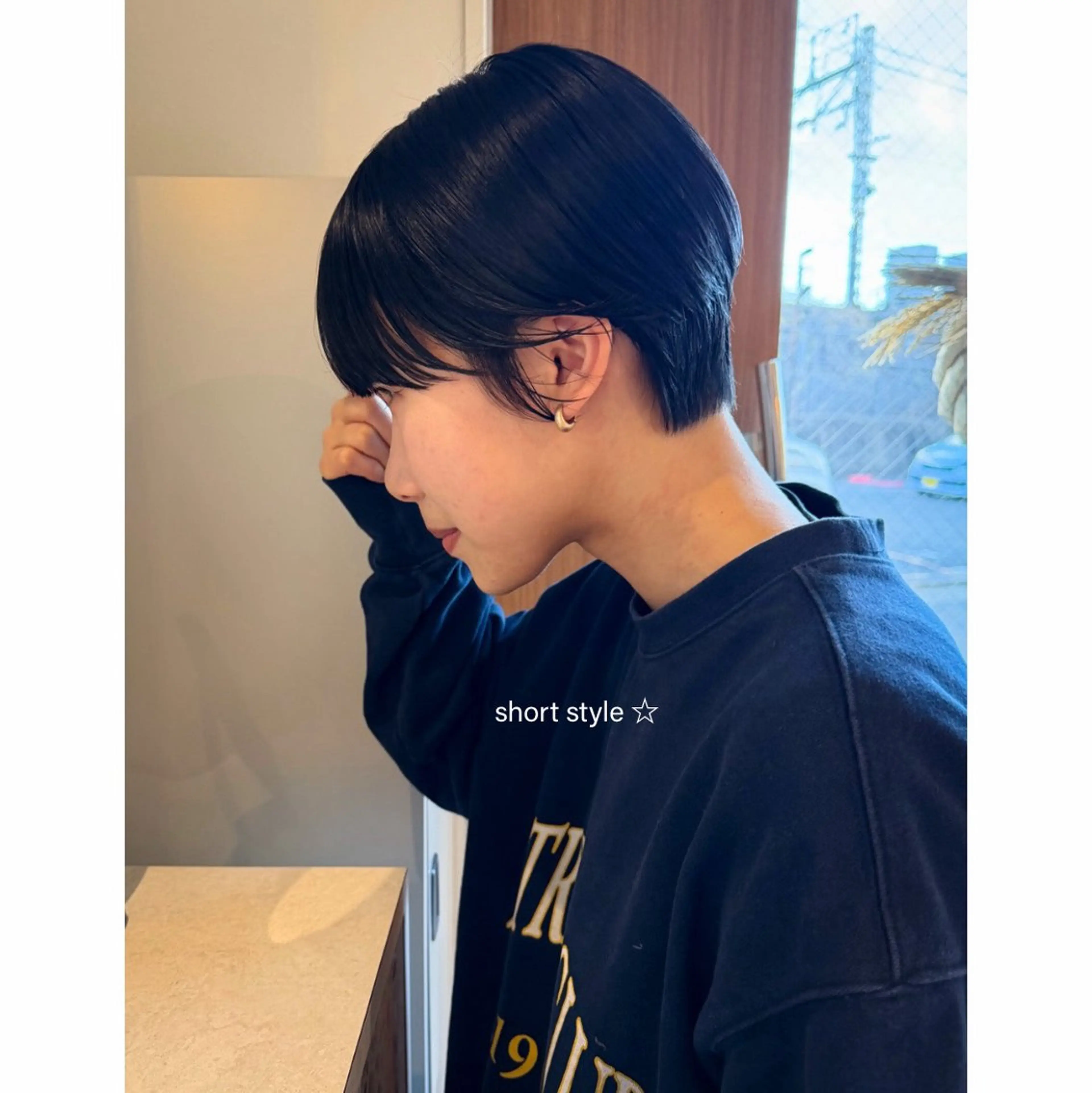 ショート ショートヘア カット 透明感カラー艶カラー /ボブパーマ/ユメノのヘアスタイル