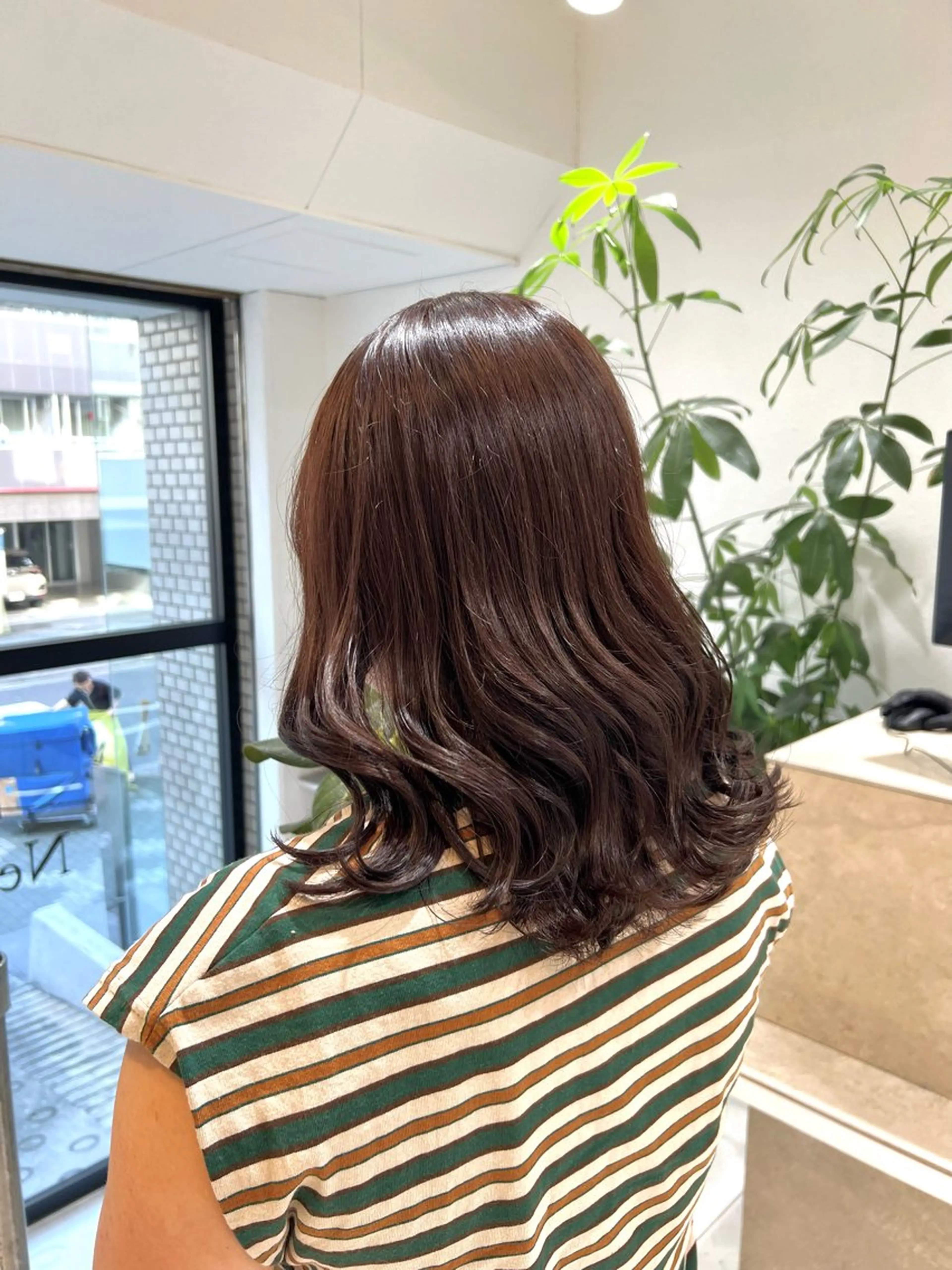 ミディアム カラー ブラウンカラー 透明感カラー ナチュラルブラウン オレンジ オレンジブラウン ブリーチカラー🦋‪ 田中さくらのヘアスタイル