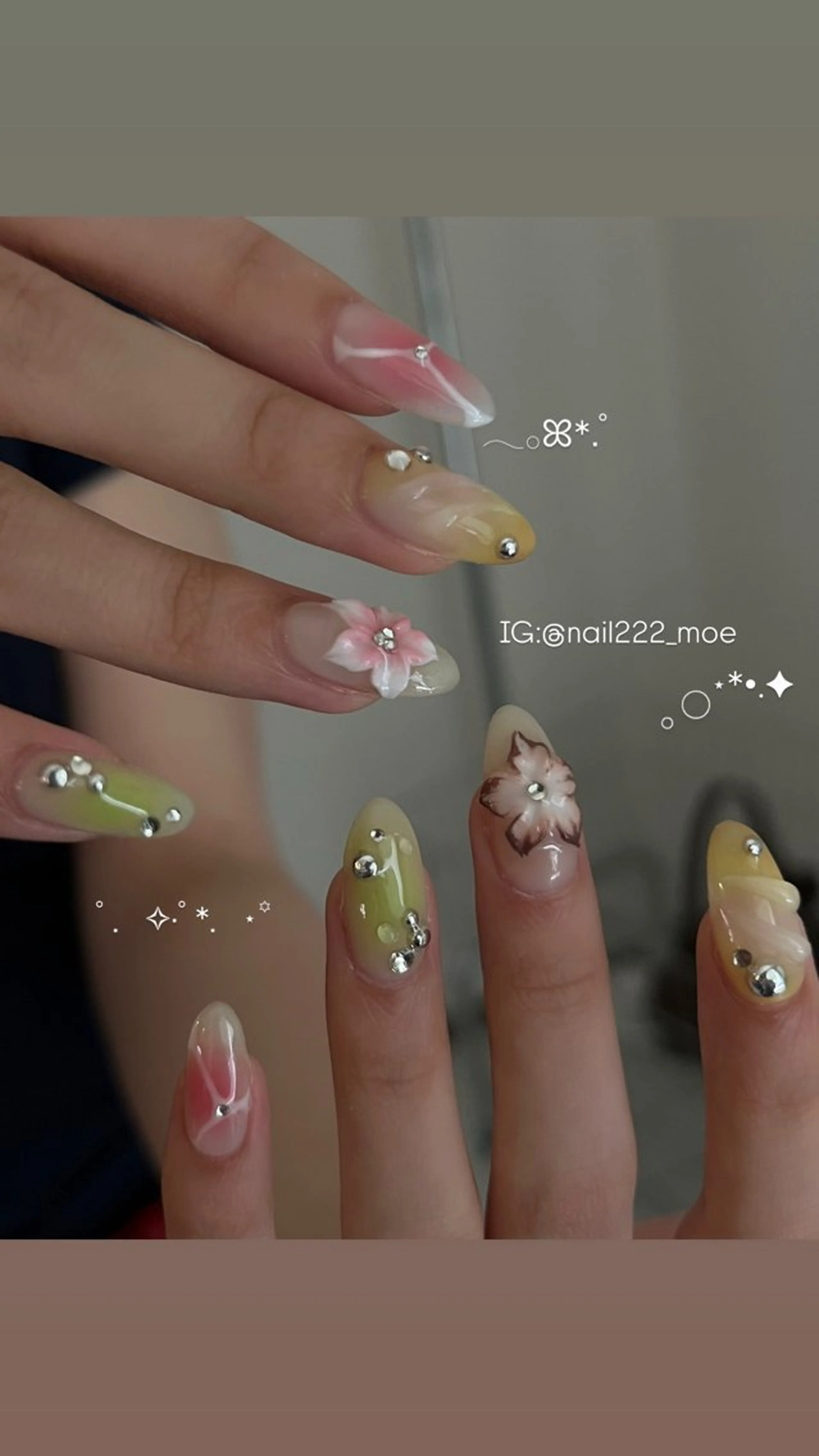 ネイル ハンドネイル ⟡.*222⋰˚☆ MöEのネイルデザイン