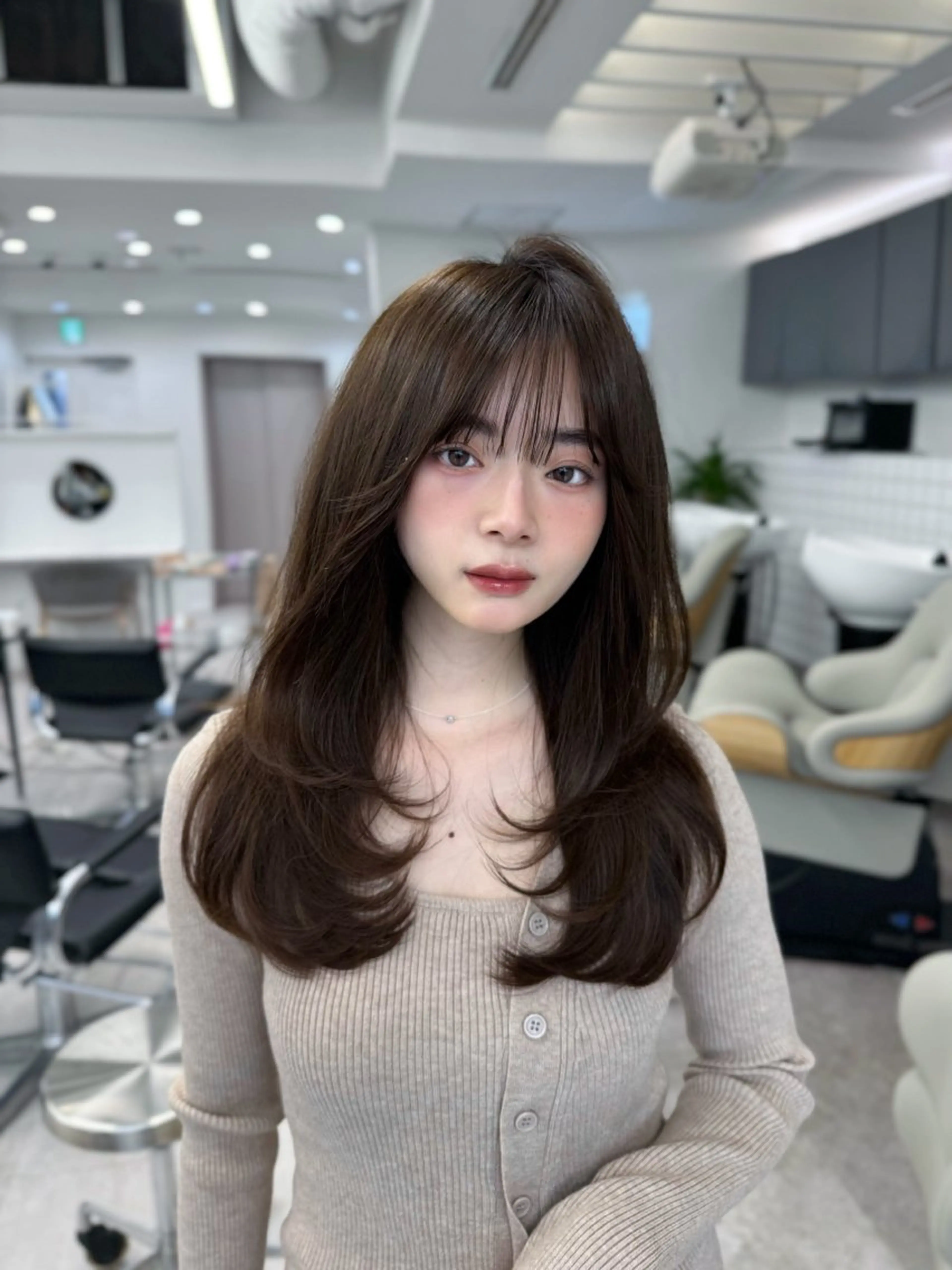 セミロング 映える顔まわり/前髪 特化 💗 ユキマのヘアスタイル