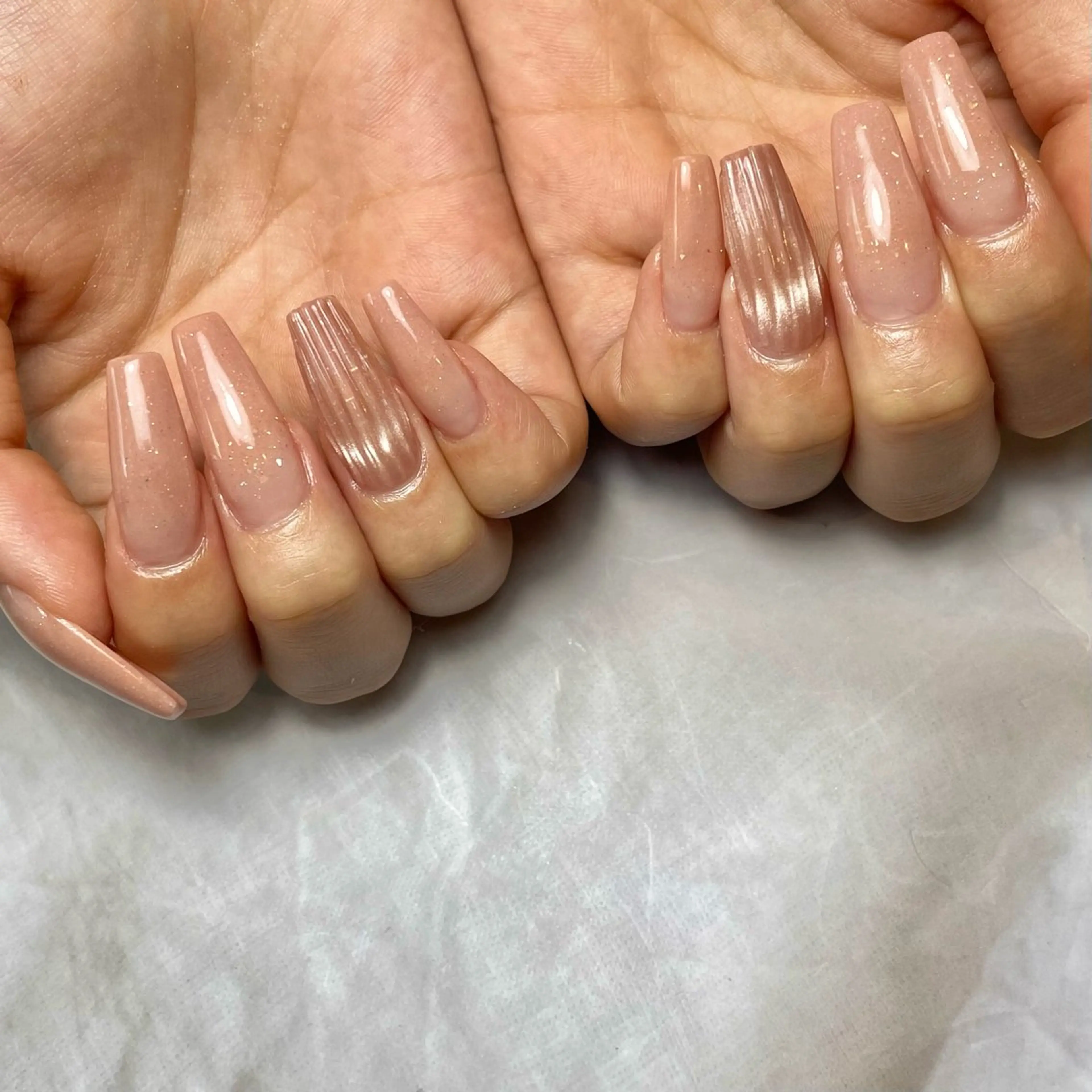 ネイル キラキラネイル スカルプネイル シンプルネイル Reflection marikoのネイルデザイン