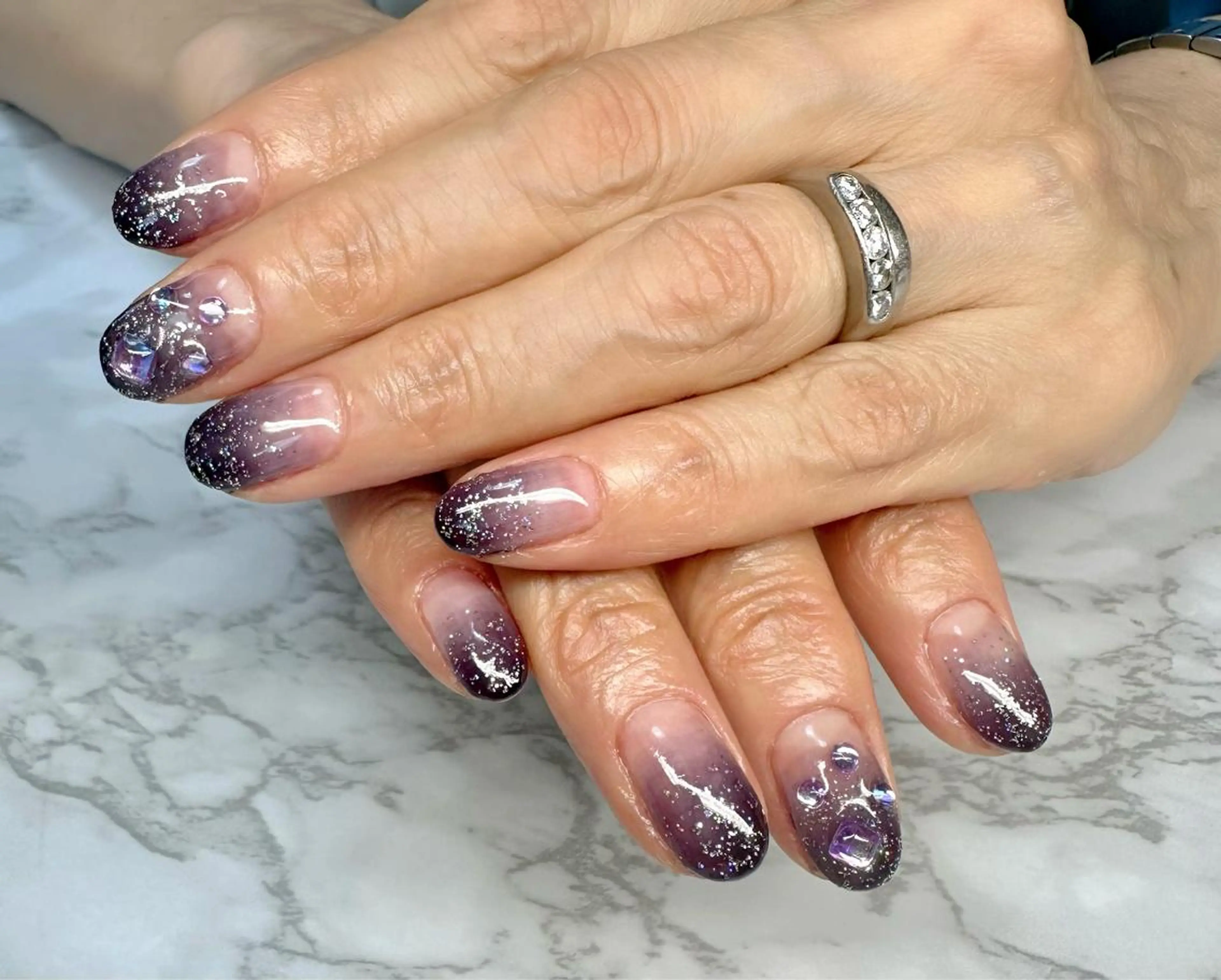 ネイル ラメ(グリッター) ハンドネイル M.N_ nailのネイルデザイン