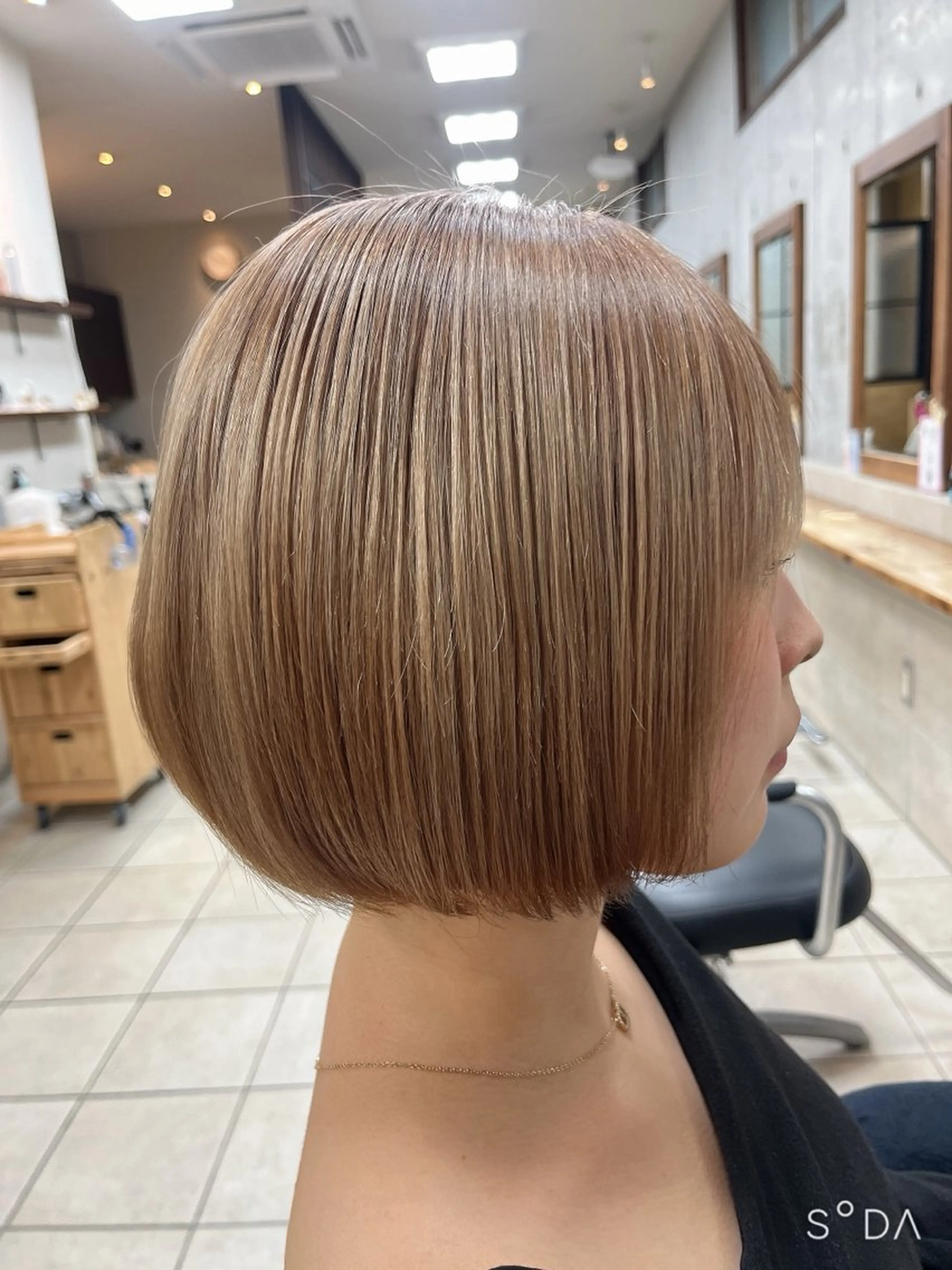 カラー ベージュカラー ブリーチ ブロンド ブロンドベージュ ヘアカラー vis-a-vis　板橋店所属・たなか なおのヘアスタイル