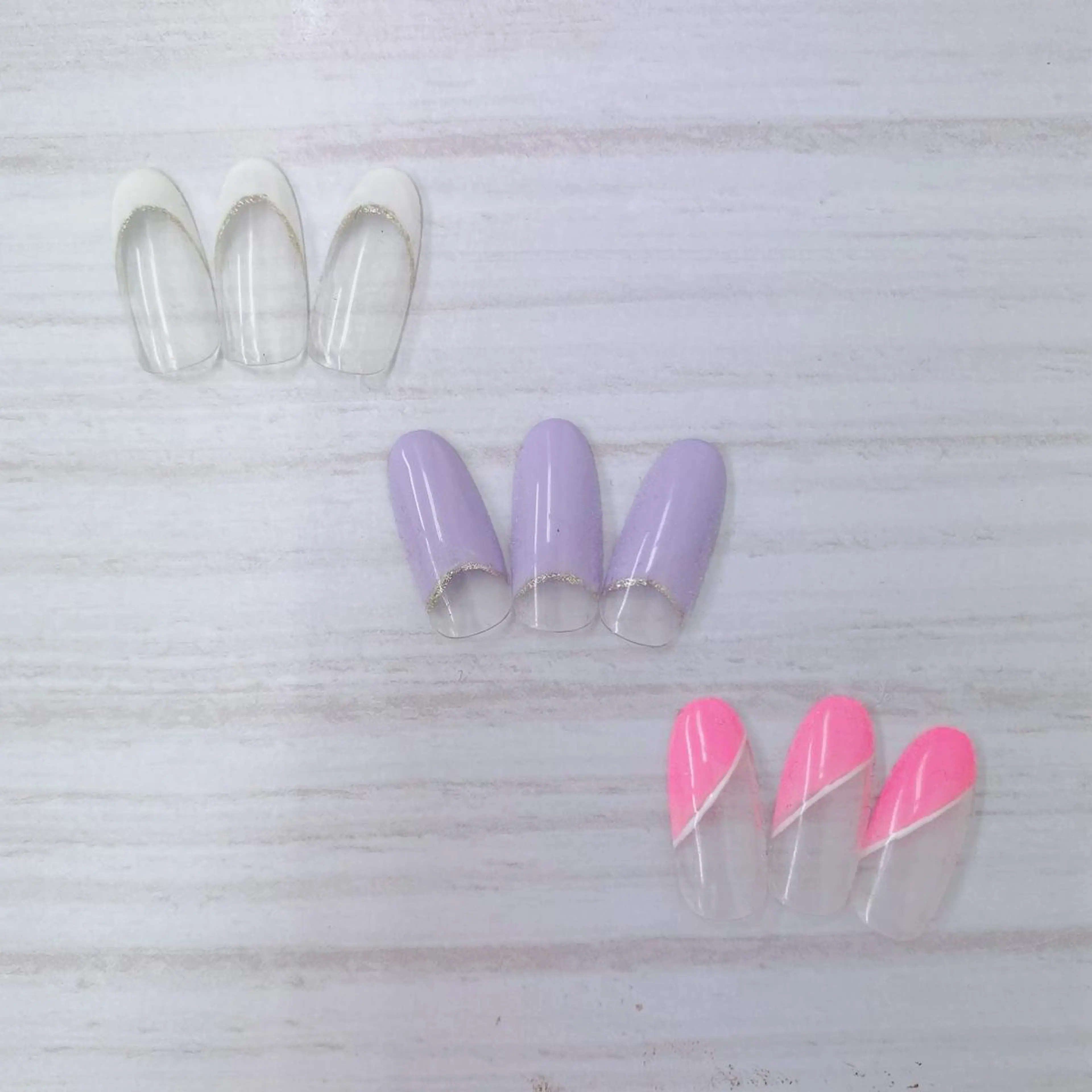 ネイル フレンチネイル ラメ(グリッター) ワンカラーネイル Can I Dressy  溝ノ口店所属・F. Neneのネイルデザイン