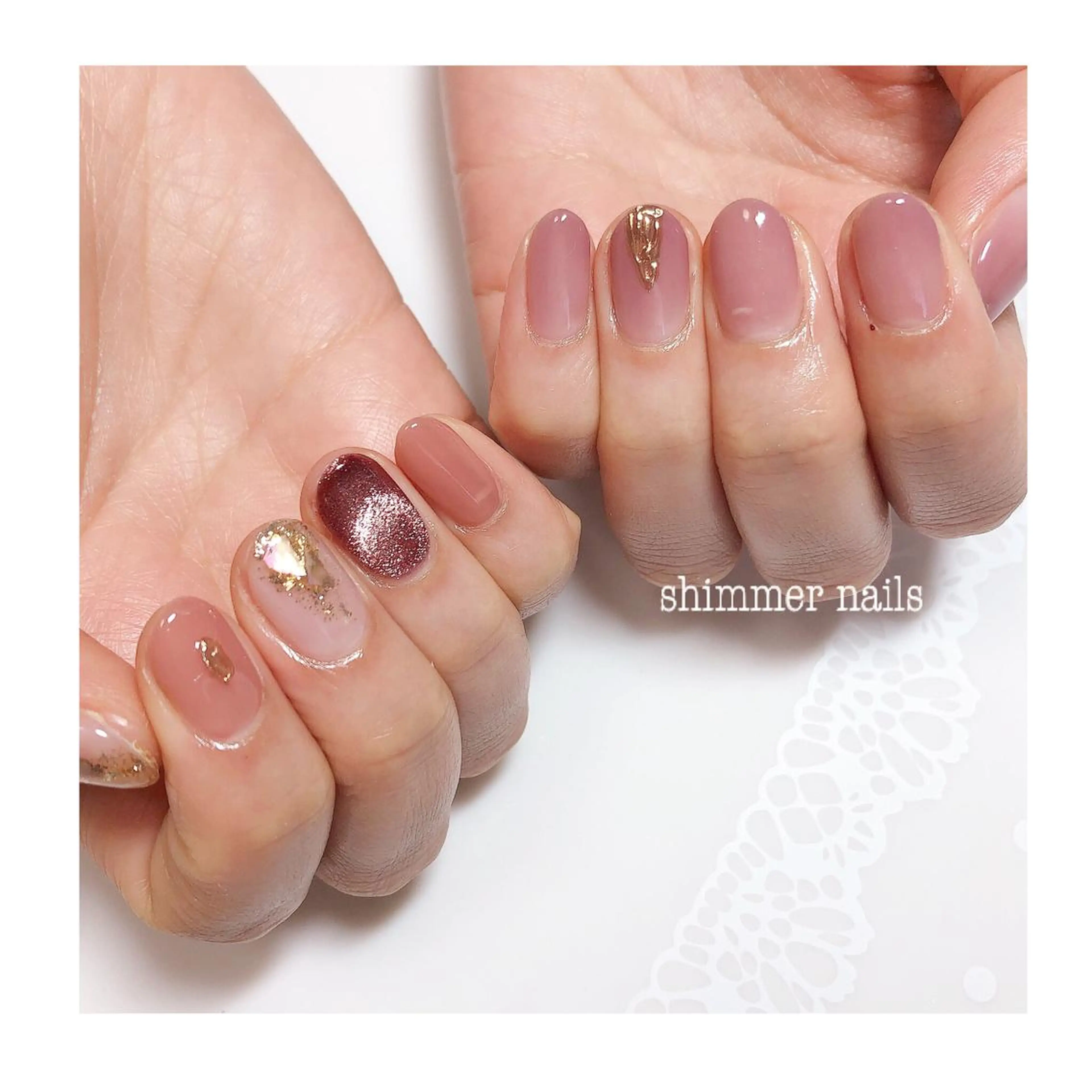 ネイル マグネットネイル shimmer nailsのネイルデザイン