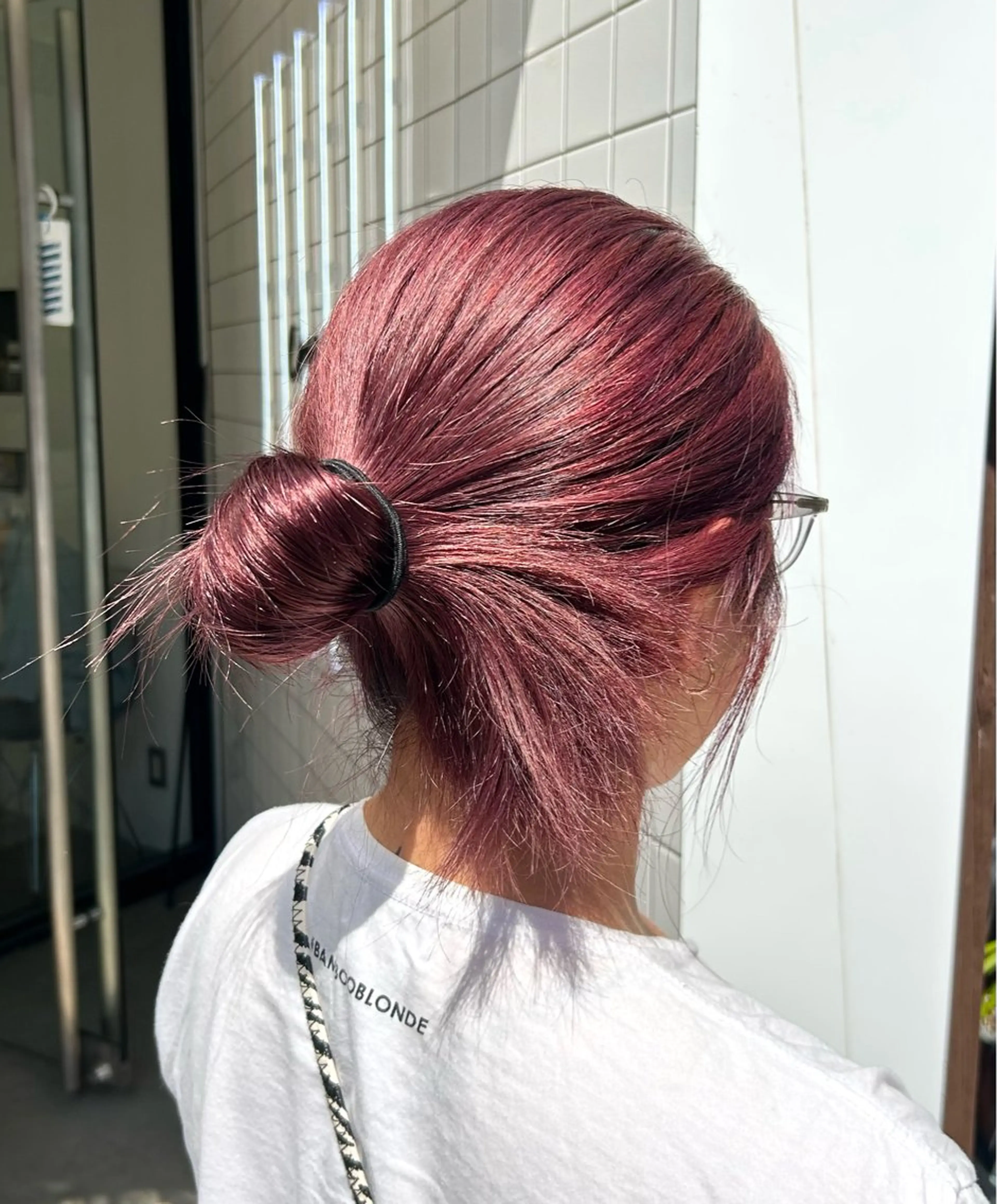 ミディアム カラー カシス 透明感カラー レッドカラー ちょめ/八王子 ZEST emuのヘアスタイル