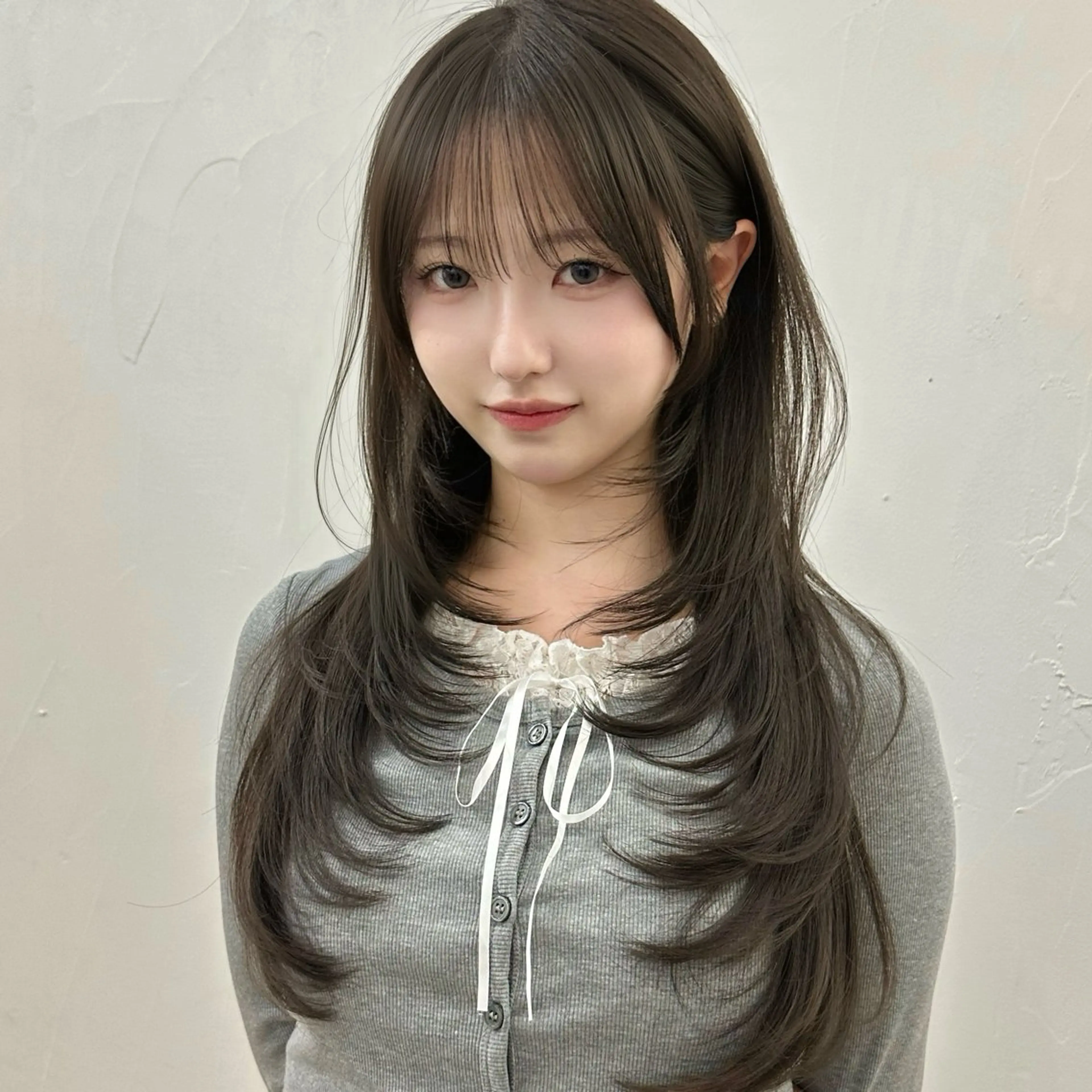 ロング 🌹ハッシュカット、 レイヤー韓国ヘア🌹のヘアスタイル