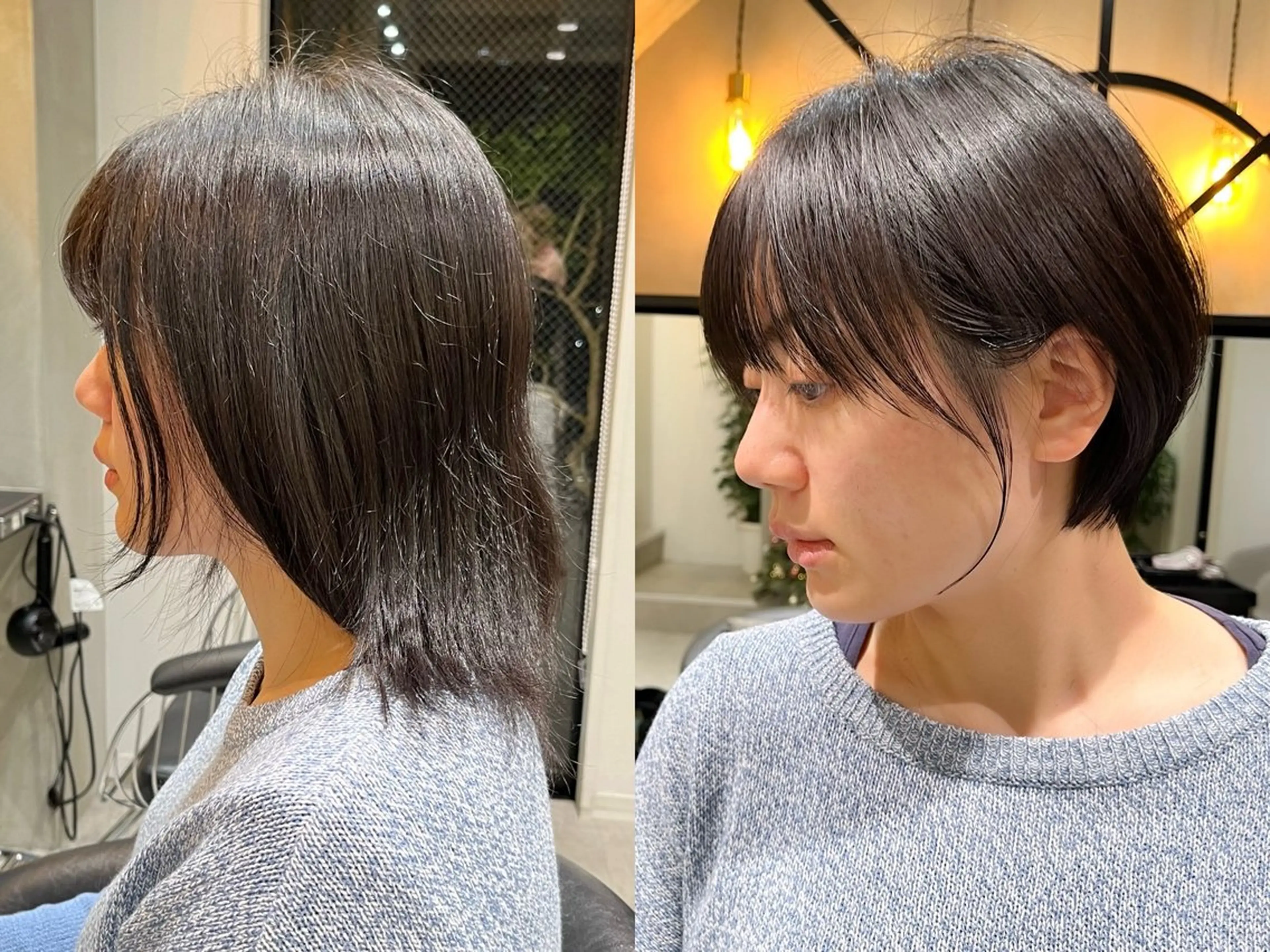 ショート ボブ くびれヘア 顔周りカット ハイライト 髪質改善 カット ヘアカラー トリートメント ショート/縮毛矯正 /大宮/惇平のヘアスタイル