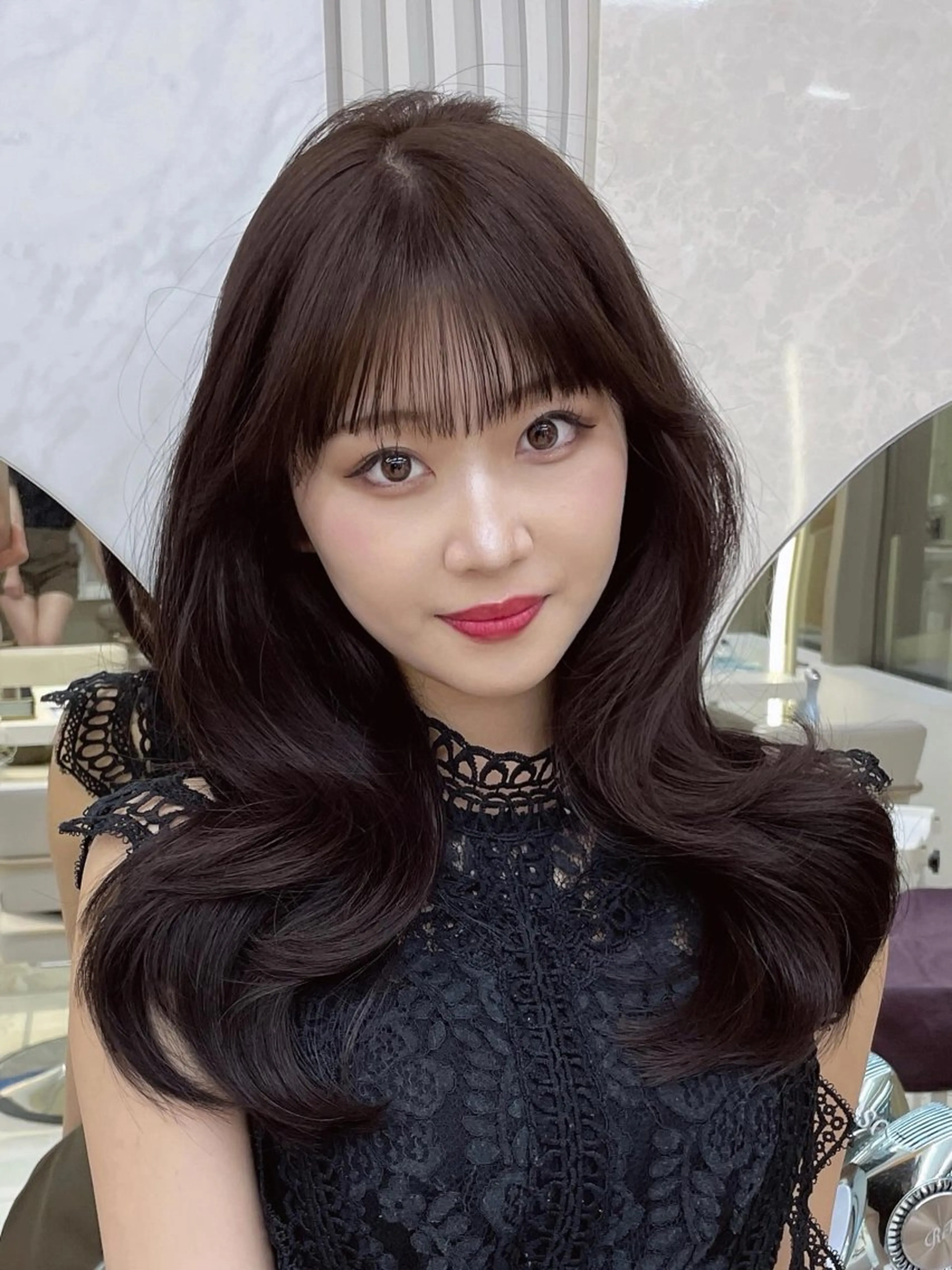 セミロング カット 顔周り/透明感カラー /韓国ヘア/TAKUのヘアスタイル