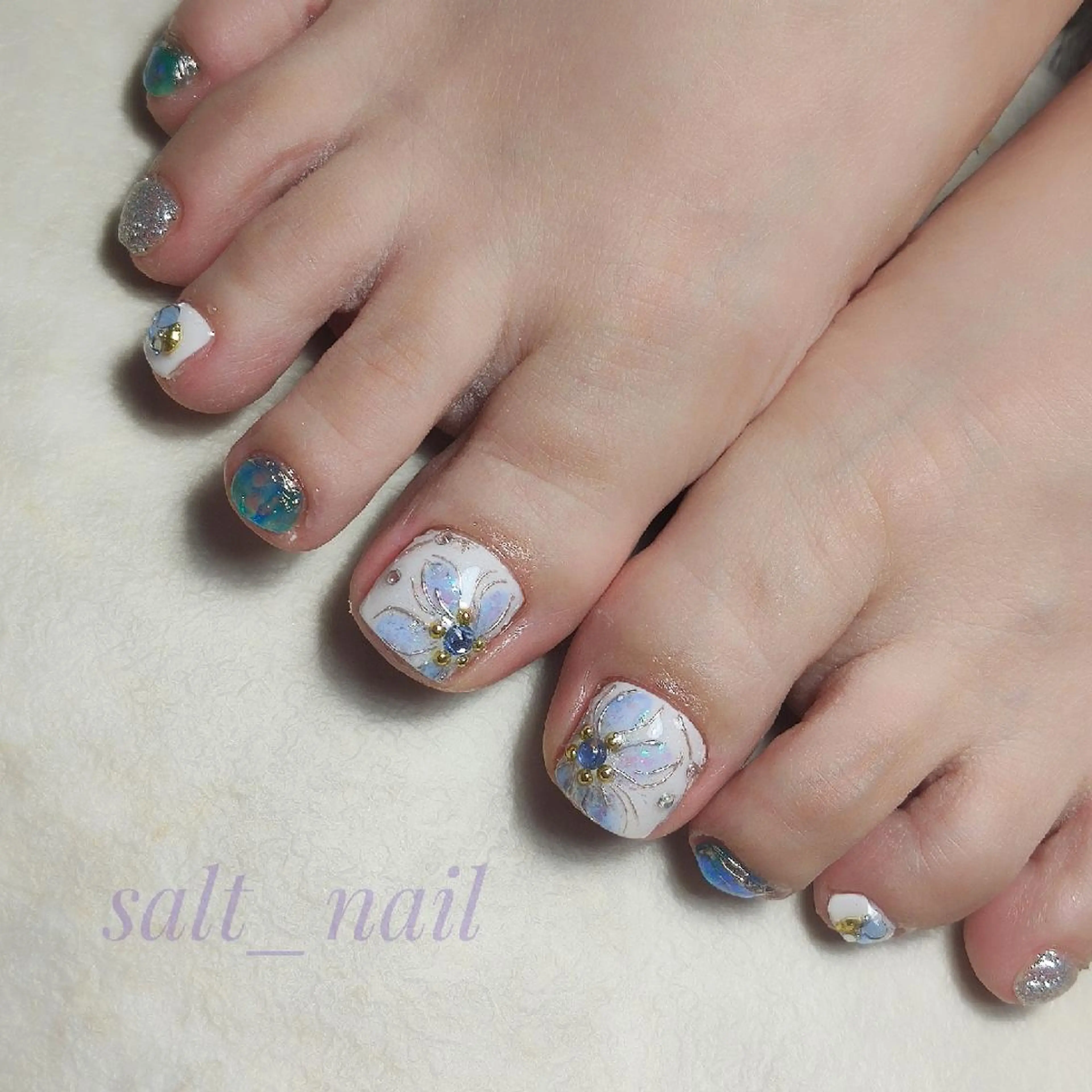 ネイル フラワーネイル 個人サロン saltnailのネイルデザイン