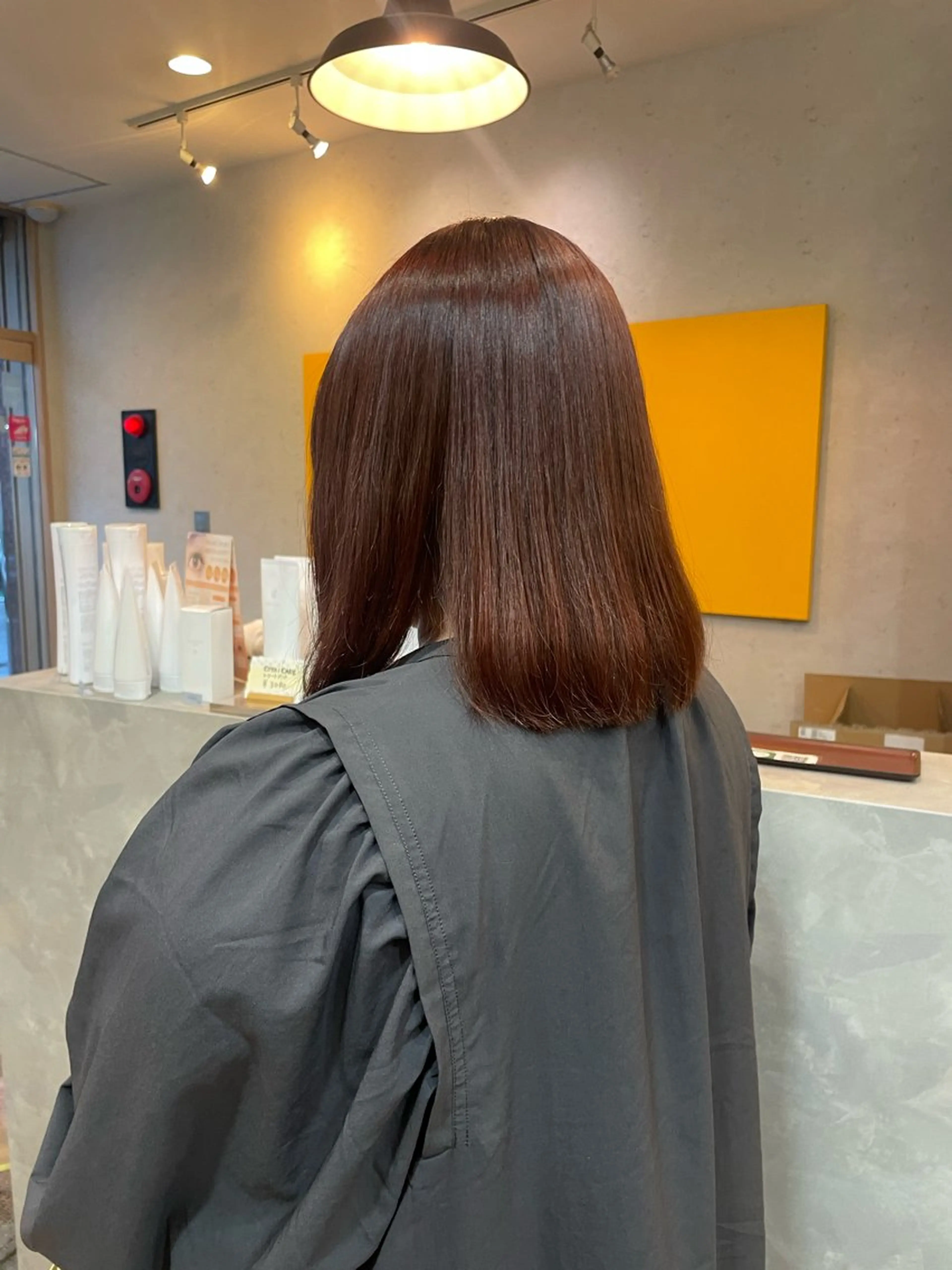 ミディアム カラー ブラウンカラー レッドカラー レッドブラウン 髪質改善/Bloss om🌷高橋沙衣のヘアスタイル