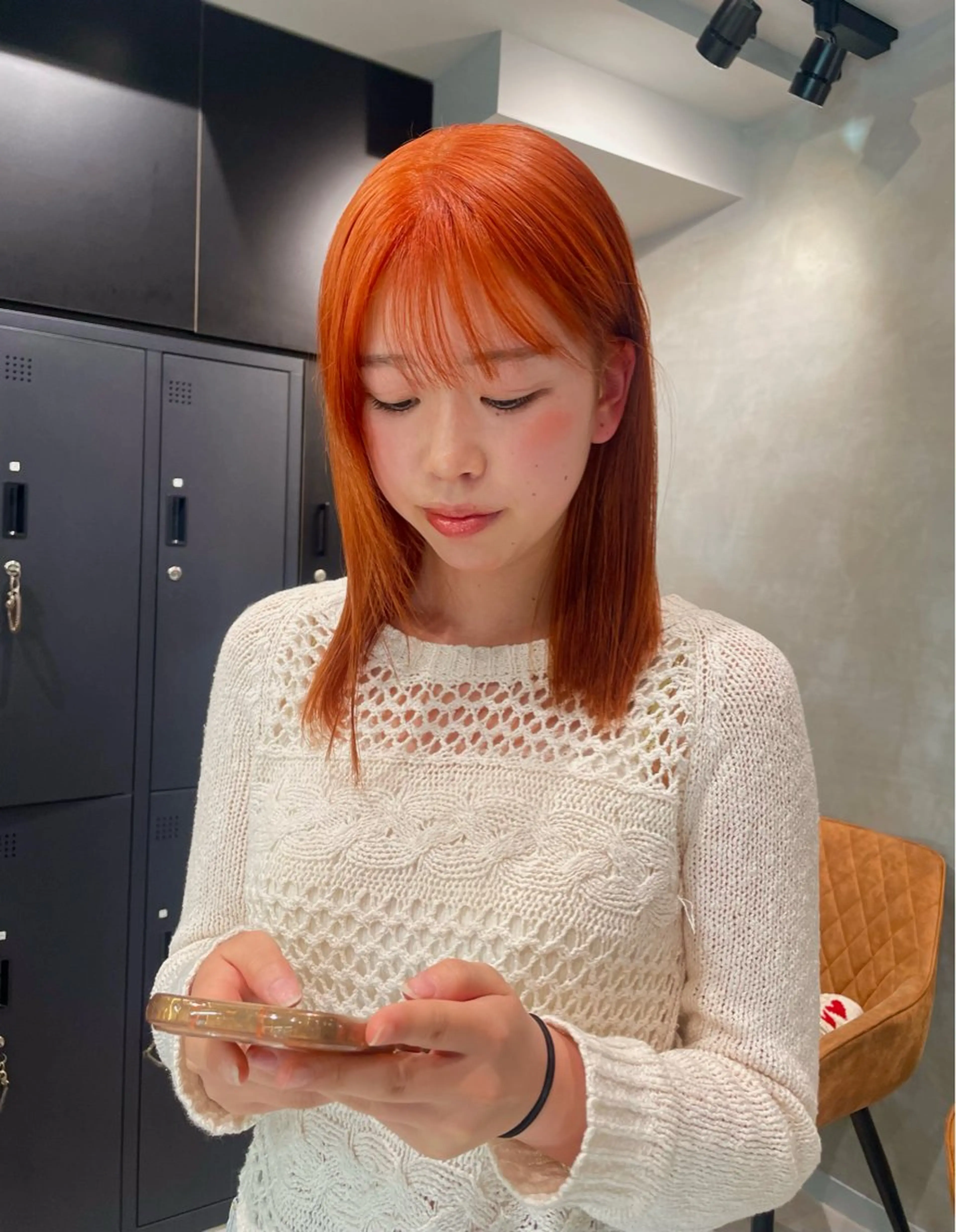 ミディアム カラー 暖色レイヤー 🥀REIRIのヘアスタイル