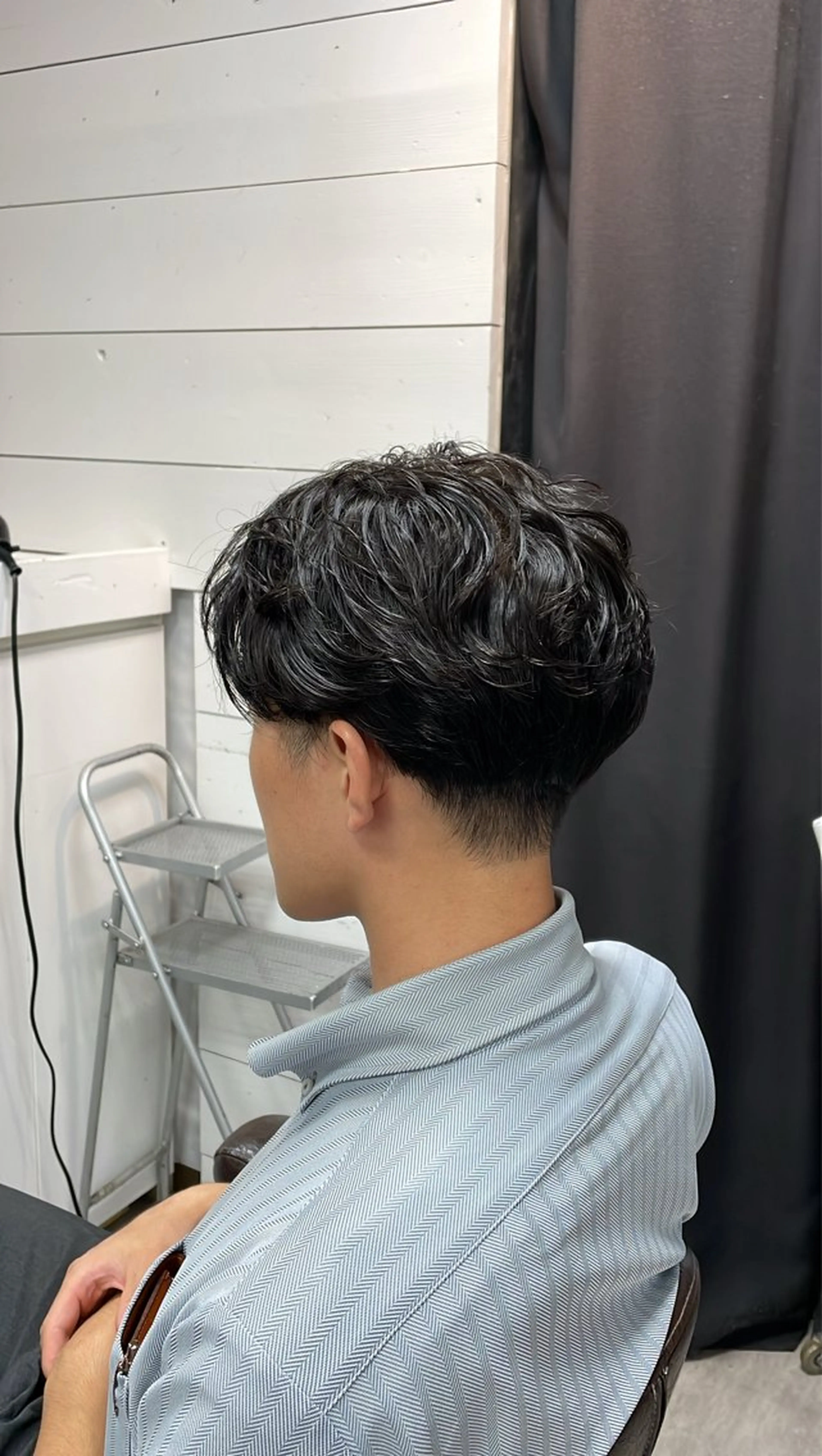 ショート パーマ メンズ センターパート カット パーマ 【brace小阪店】 店長   村上直也のヘアスタイル