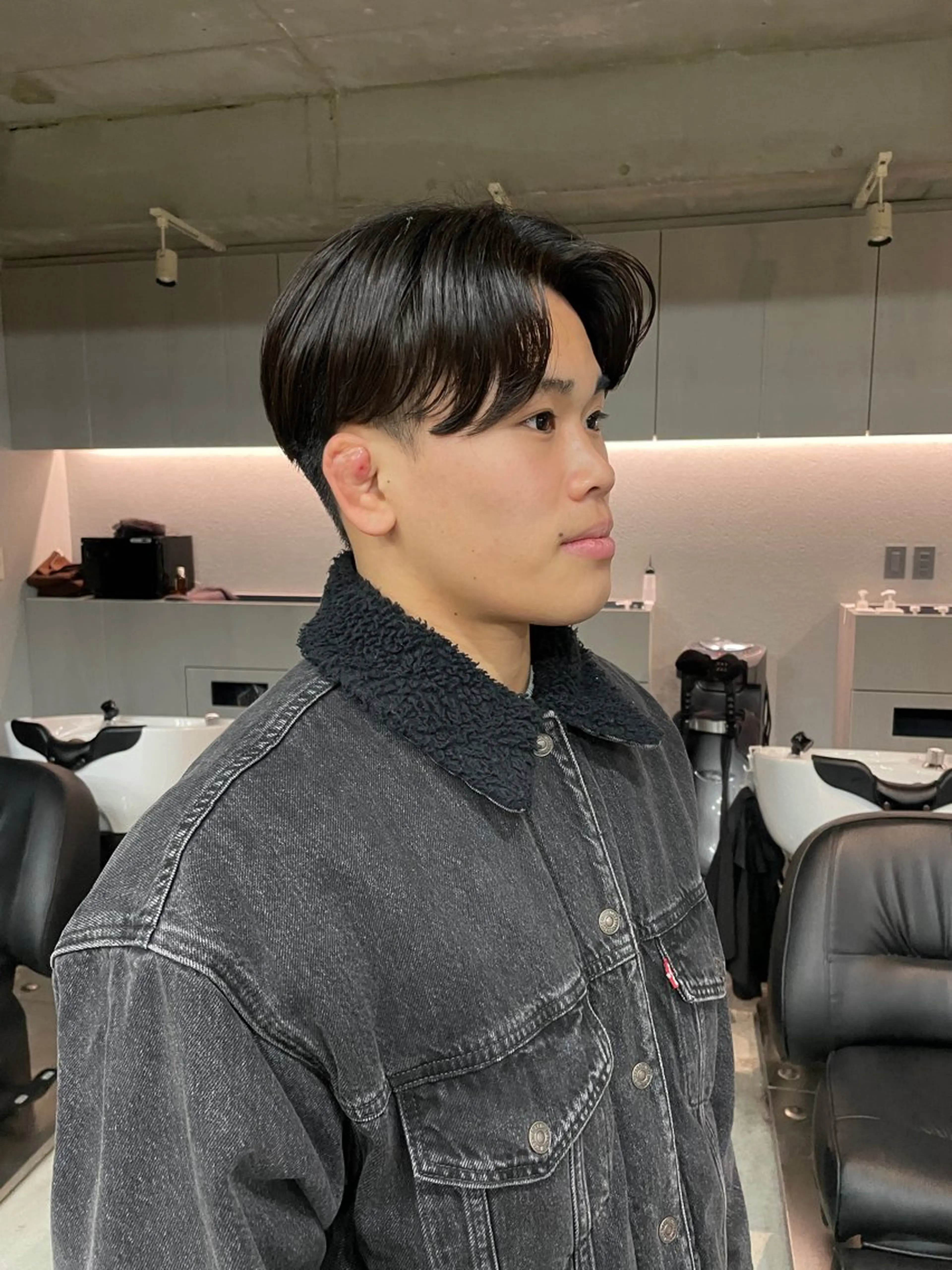 ショート カラー パーマ メンズ カット ヘアカラー トリートメント 表参道/髪質改善・ 透明感 colorのヘアスタイル