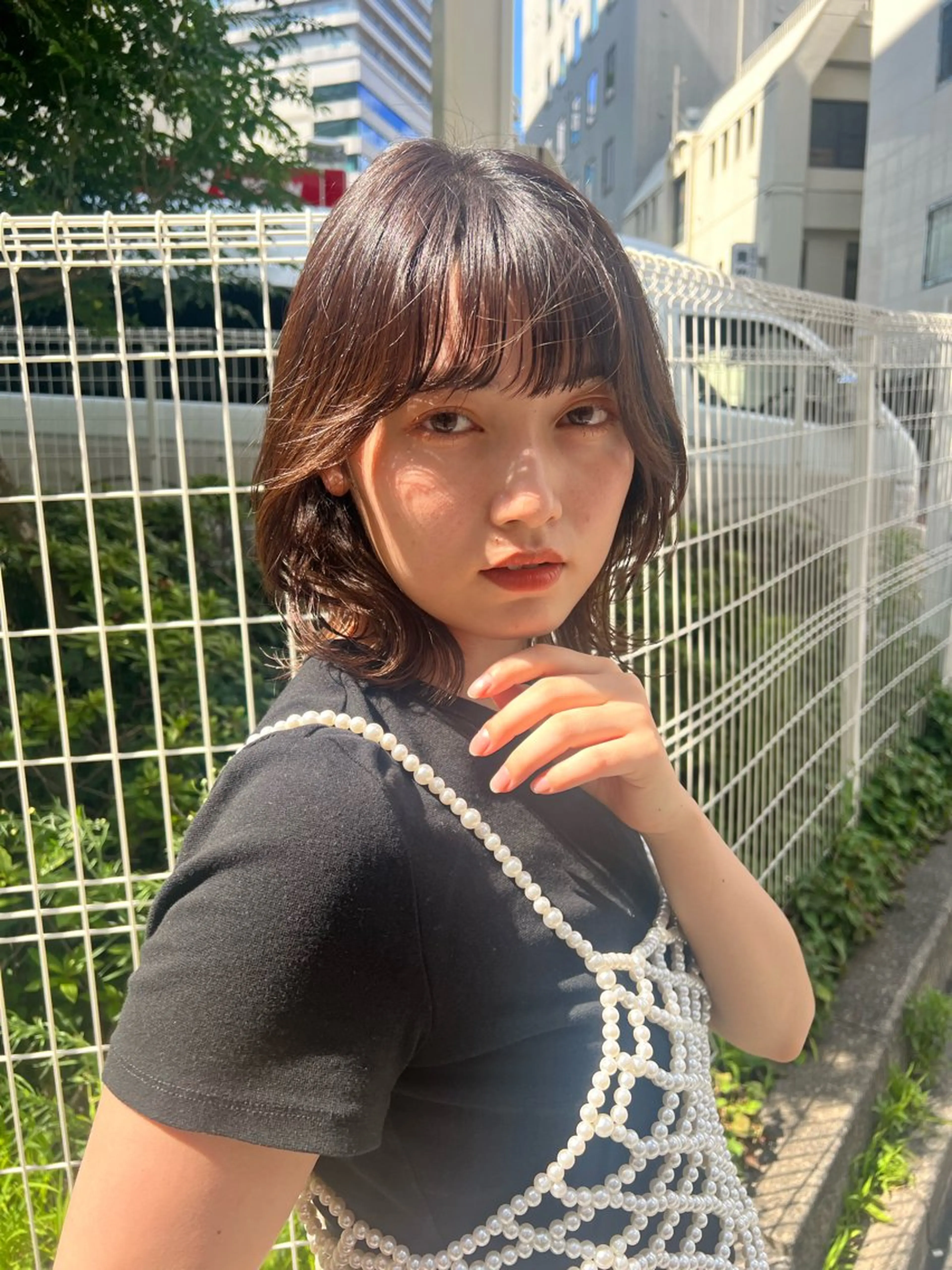 ミディアム カラー 暖色/ダブルカラー/ オレンジ/まどか🍊のヘアスタイル