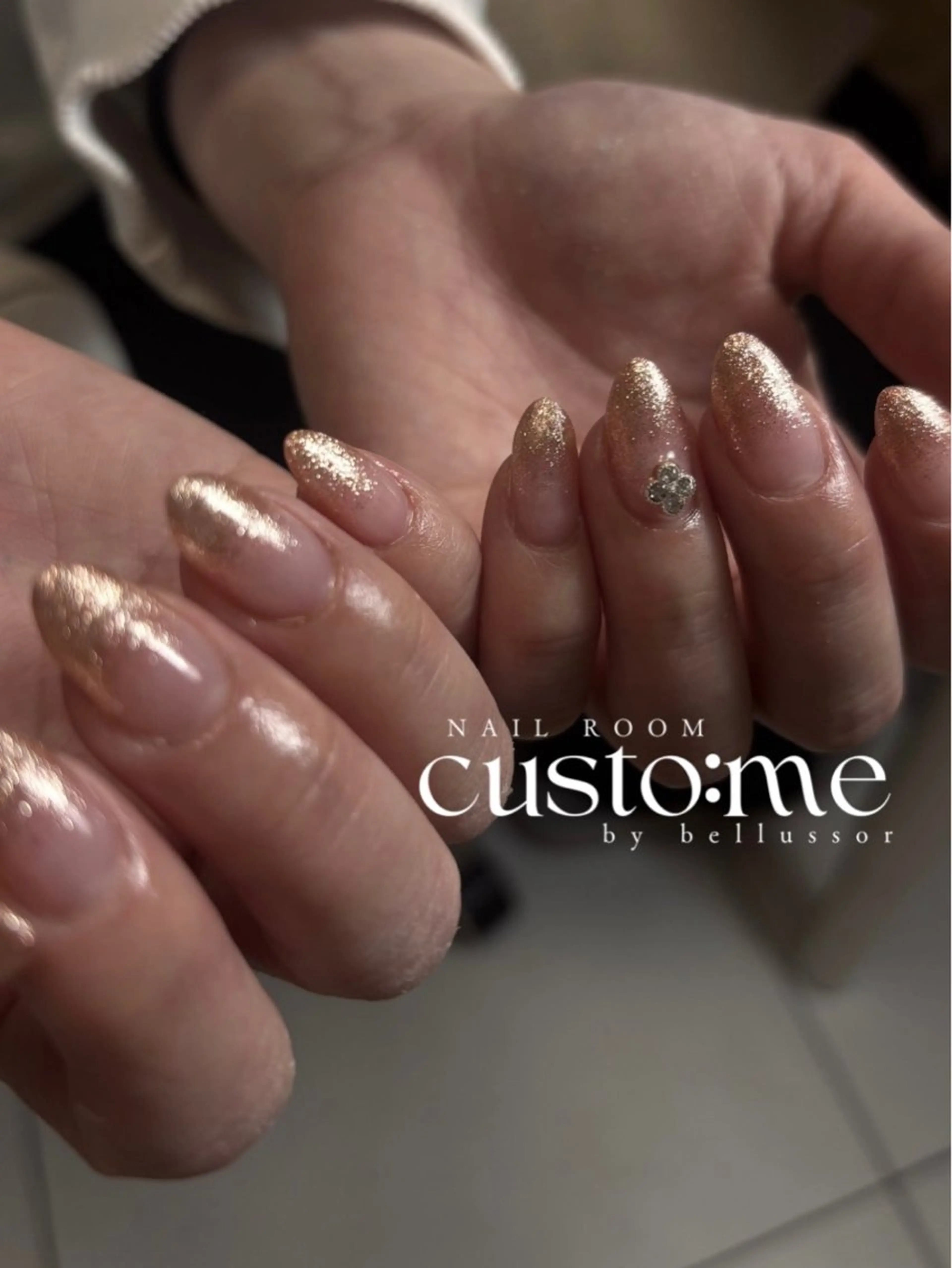 ネイル ラメ(グリッター) ラメグラデーション ハンドネイル custo:me所属・custom：me shunaのネイルデザイン