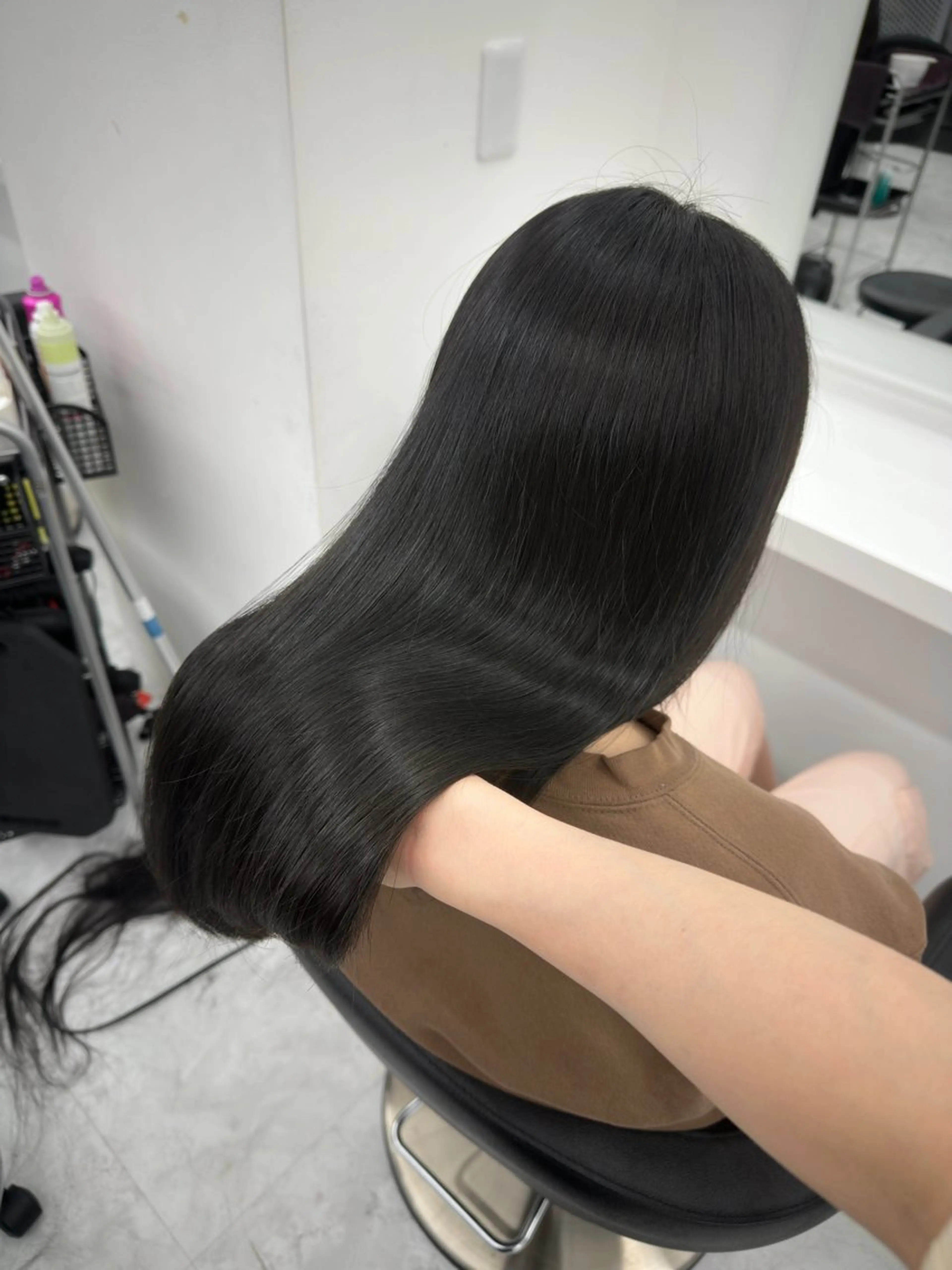 ロング カラー パーマ ヘアアレンジ メンズ キッズ ♥️韓国ヘア レイヤー♥️ゆりのヘアスタイル