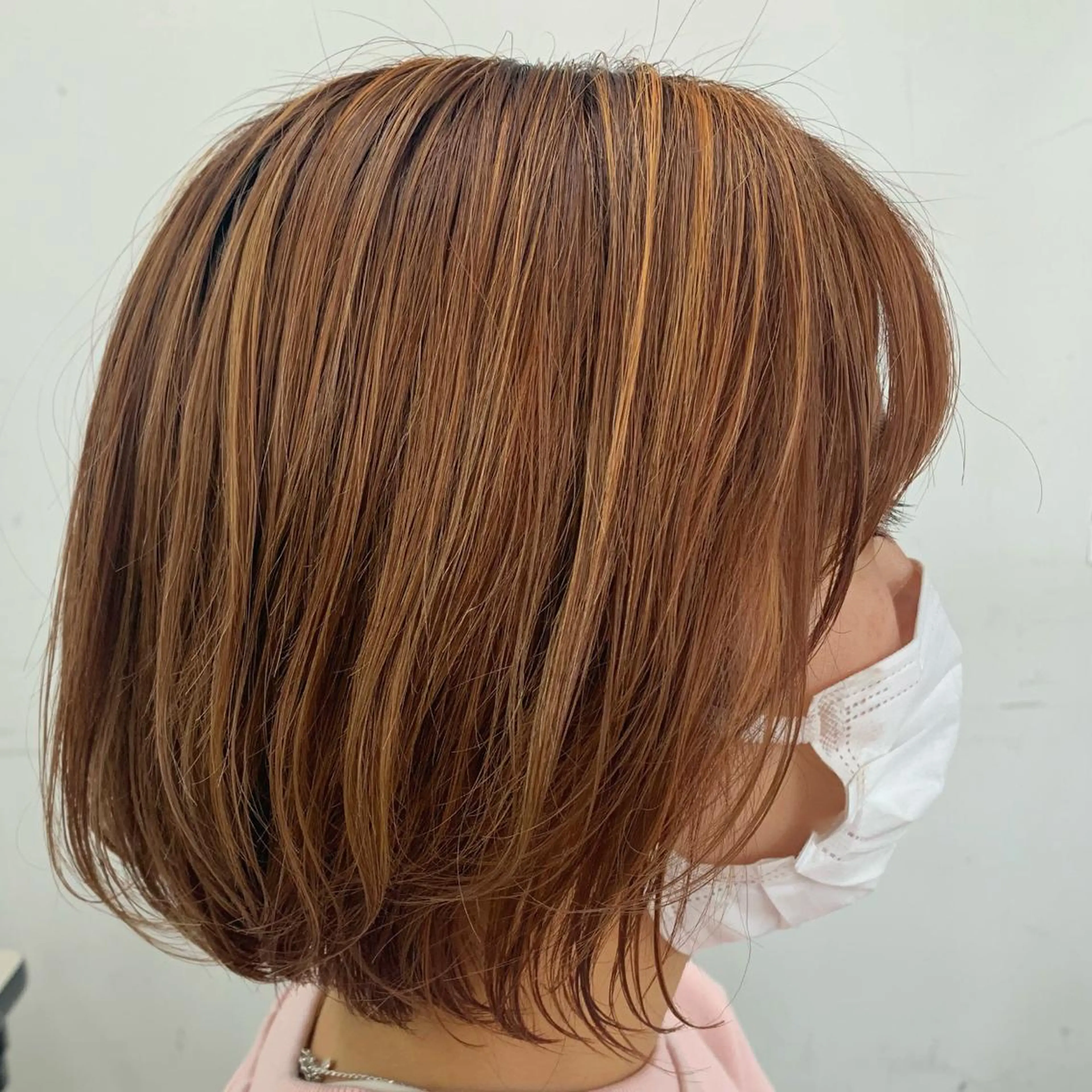 カラー ハイライトカラー オレンジ 狩野 くるみのヘアスタイル