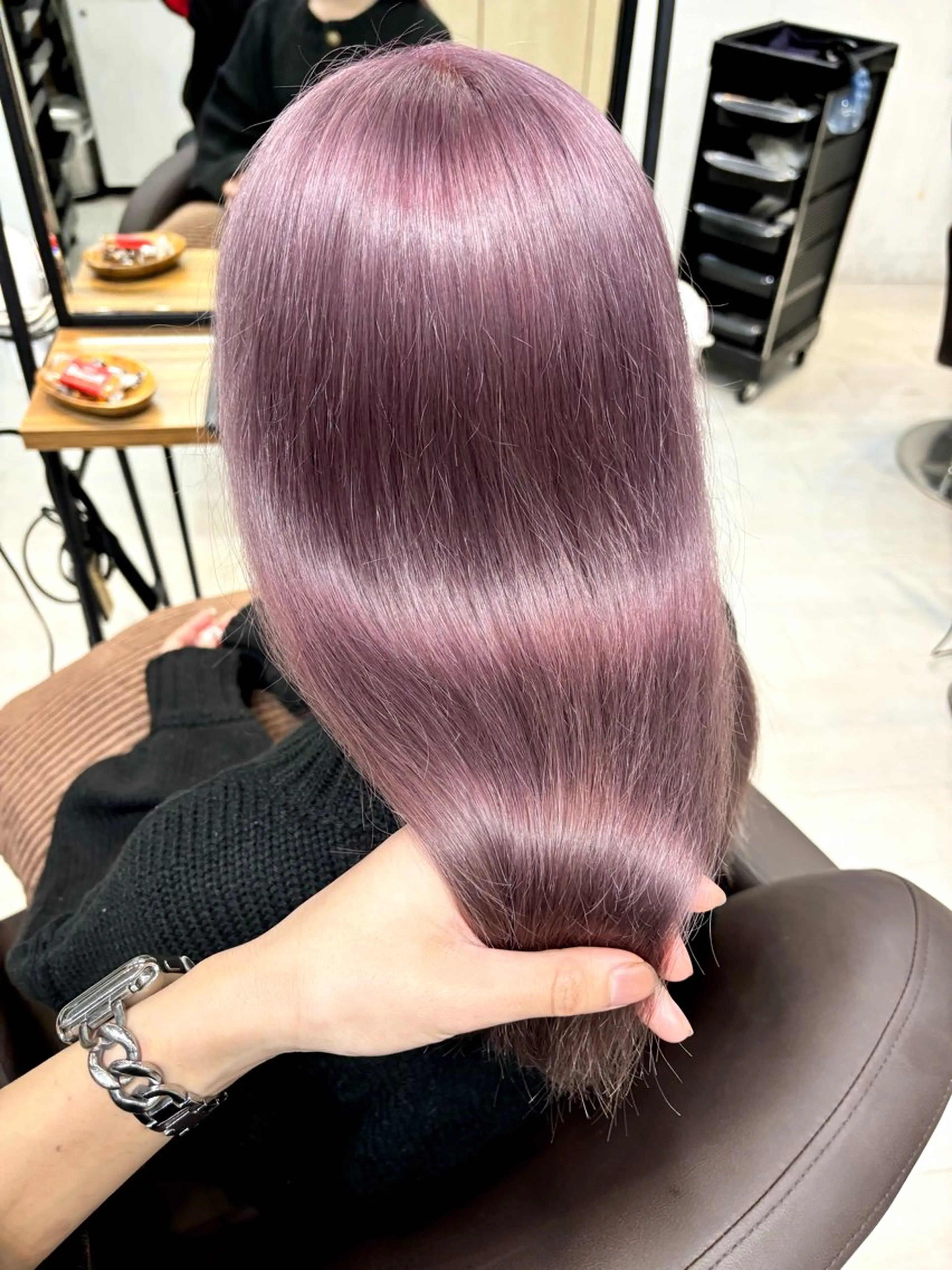 ロング ヘアカラー トリートメント ヘッドスパ ヘアセット I S所属・🌿透明感カラー‪ 縮毛矯正✨かずきのヘアスタイル