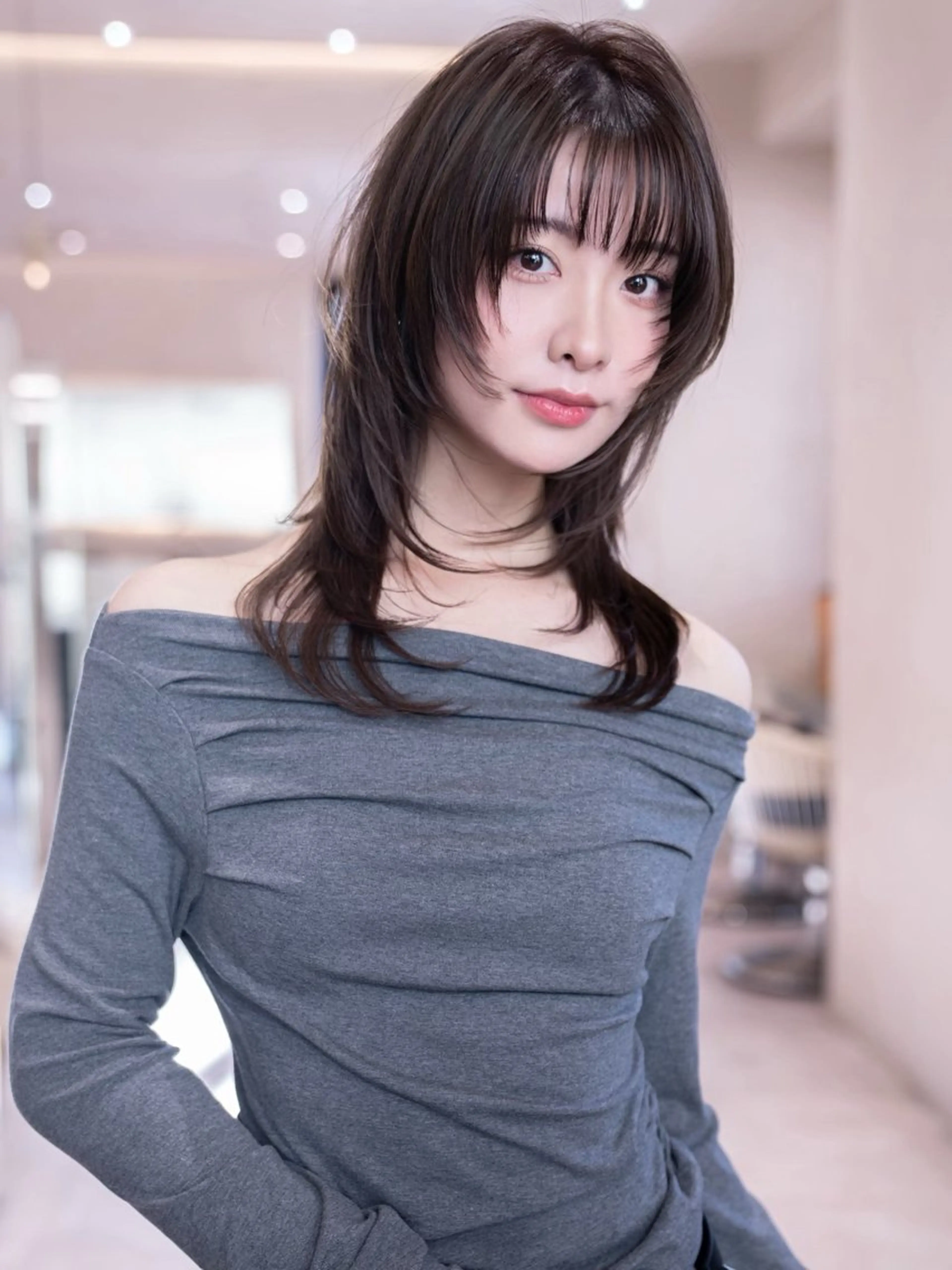 セミロング カラー カット ヘアカラー トリートメント 渋谷🎀透明感カラー レイヤー/mikuのヘアスタイル