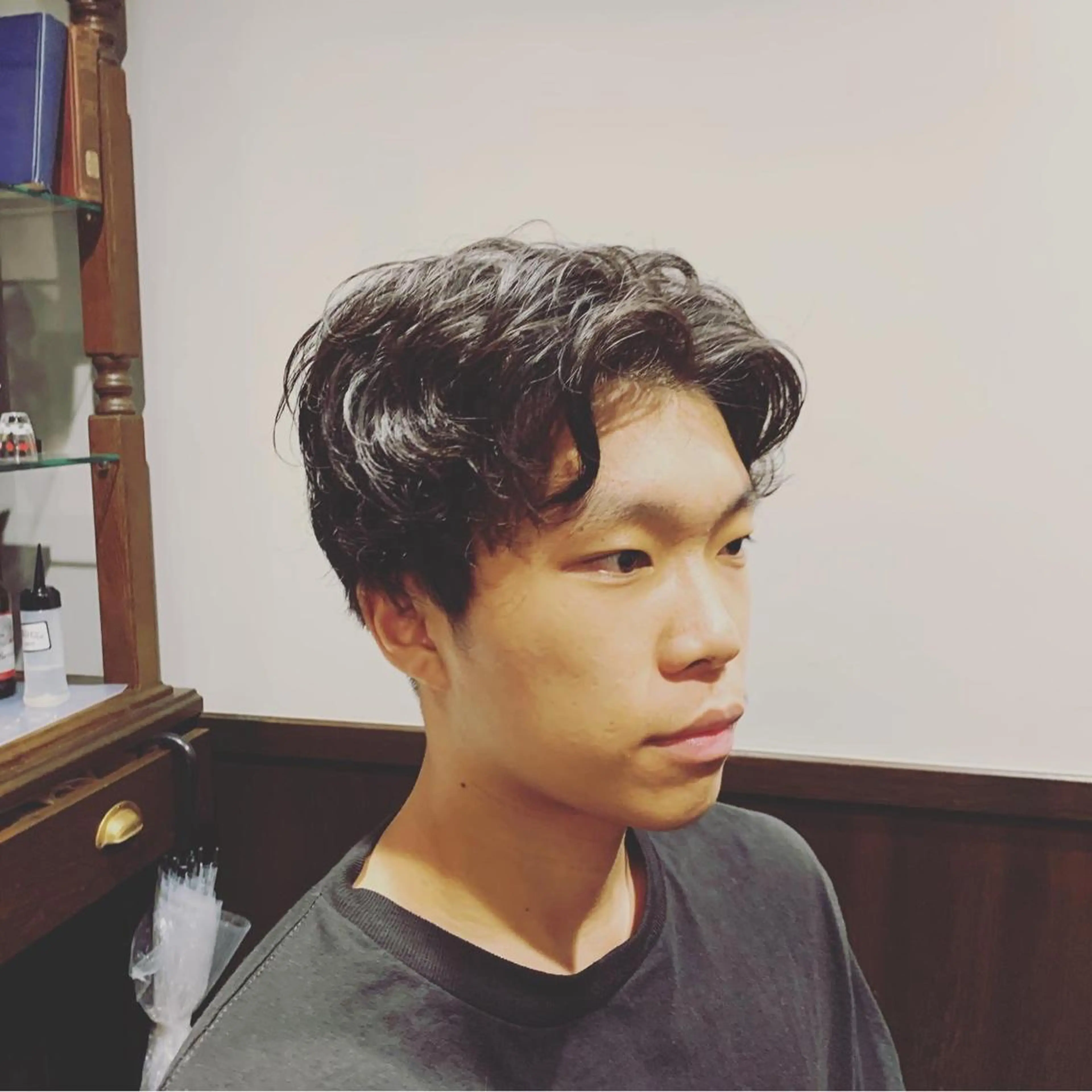 ショート パーマ メンズ ヒロ銀座 バーバーショップ神楽坂所属・ひらお あおとのヘアスタイル