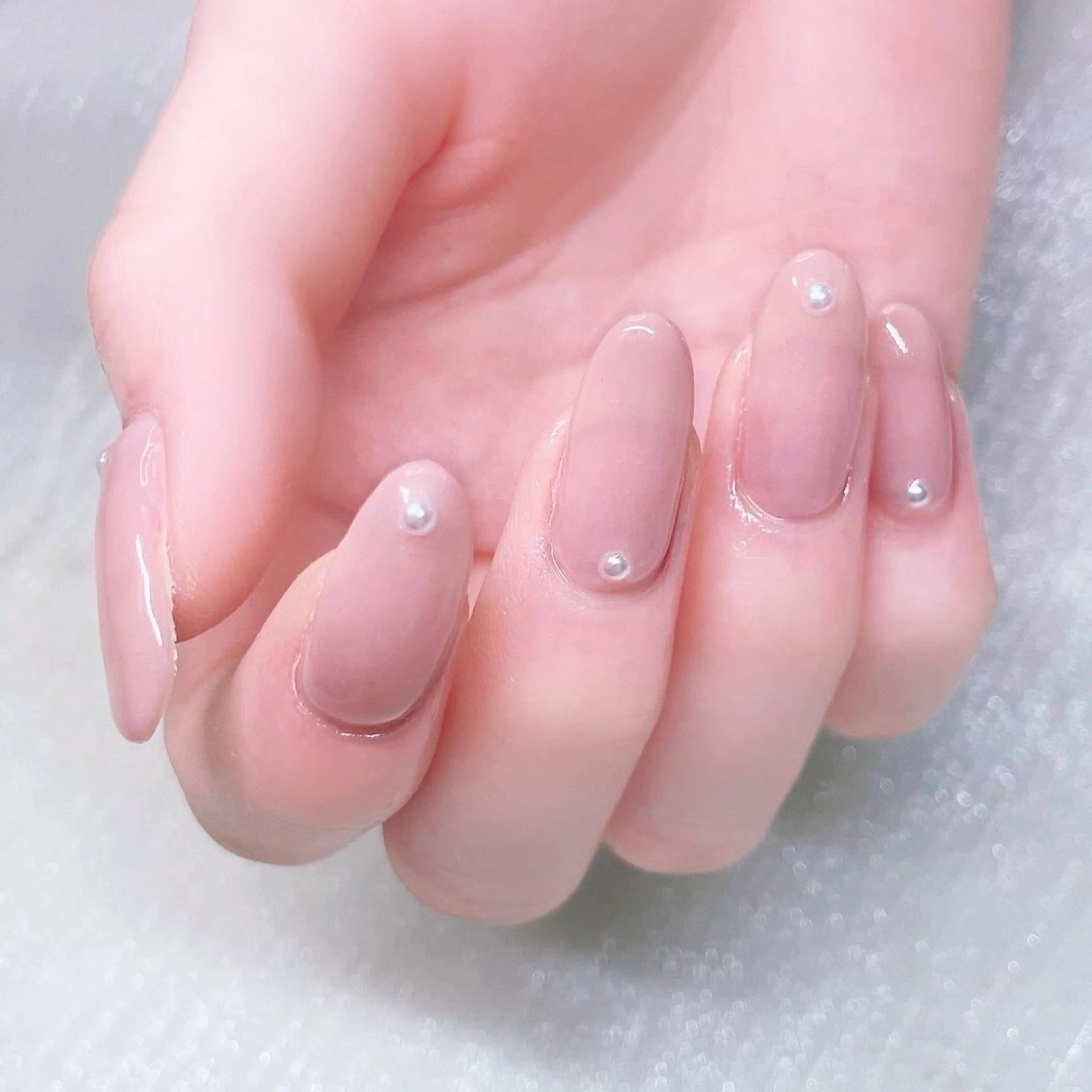 ネイル 長さ出し ストーンネイル ハンドネイル Nailist SUZU所属・Nailist suzuのネイルデザイン